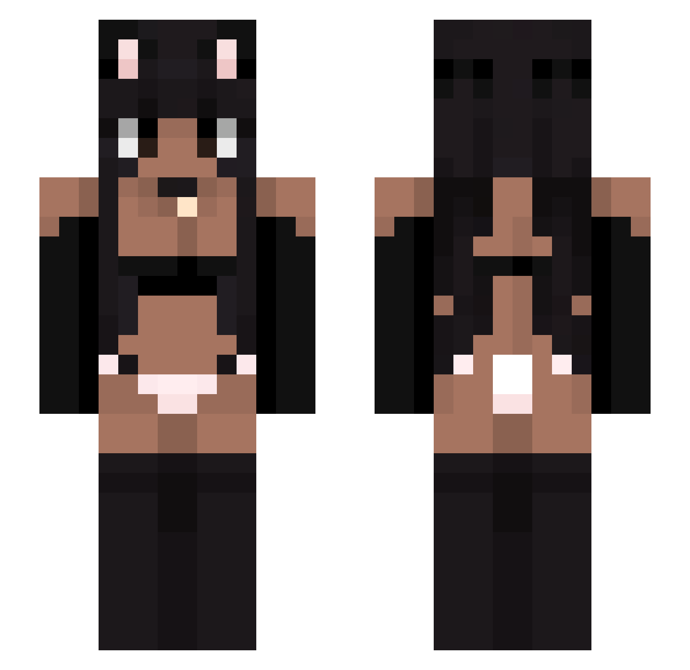 Yodao Minecraft skin, front and back view