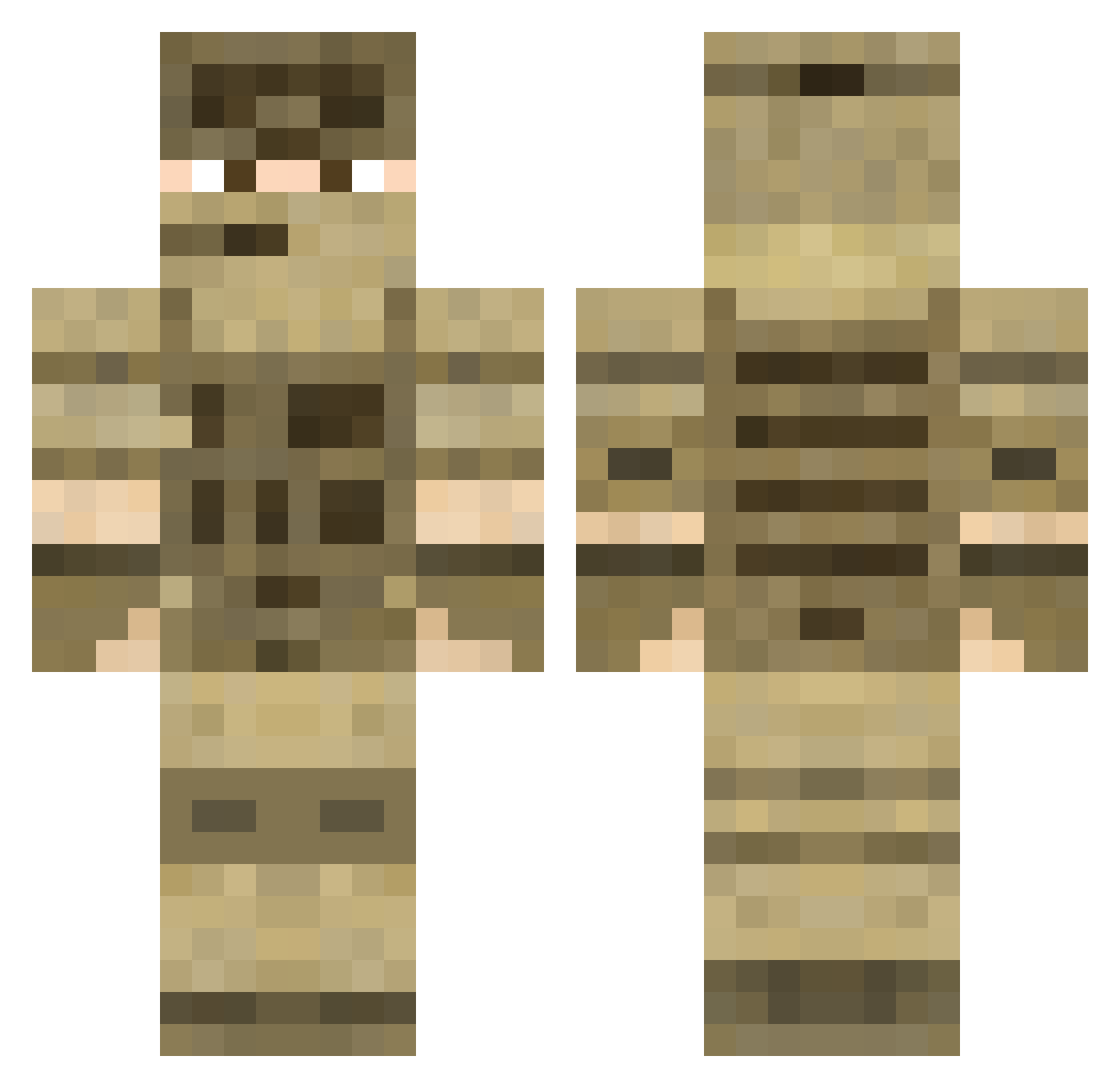 Elmanu72xdmj Minecraft skin, front and back view