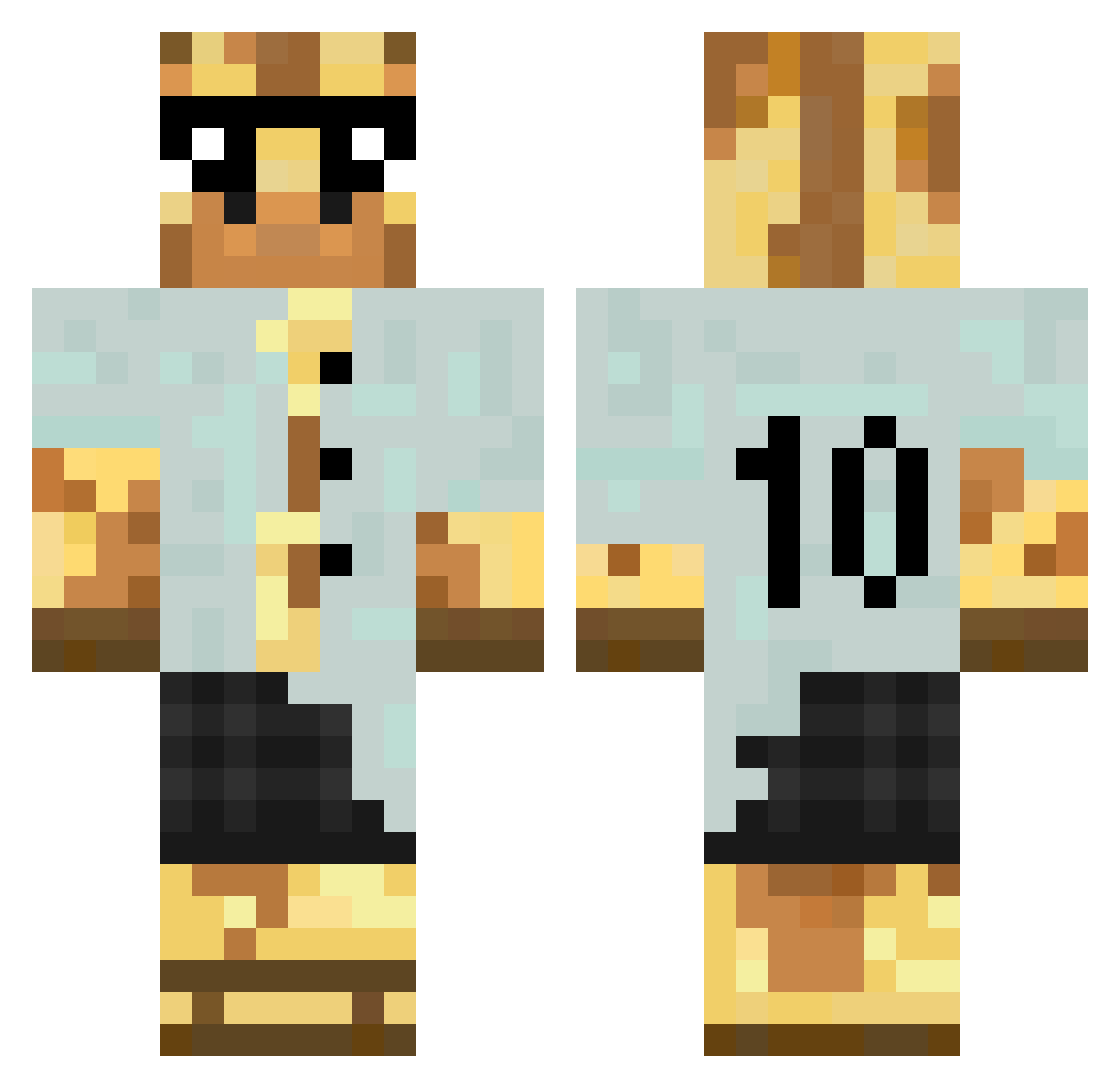 jahnet1 Minecraft skin, front and back view