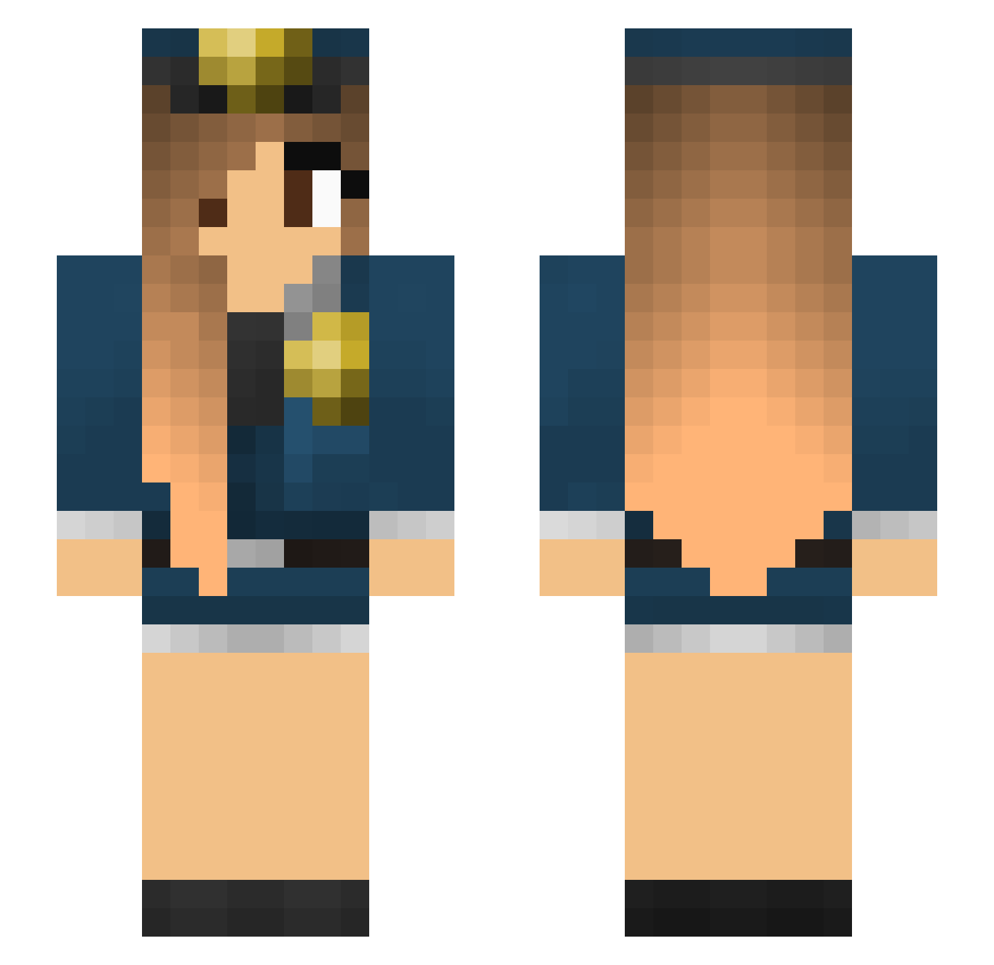 xmprettyboi Minecraft skin, front and back view