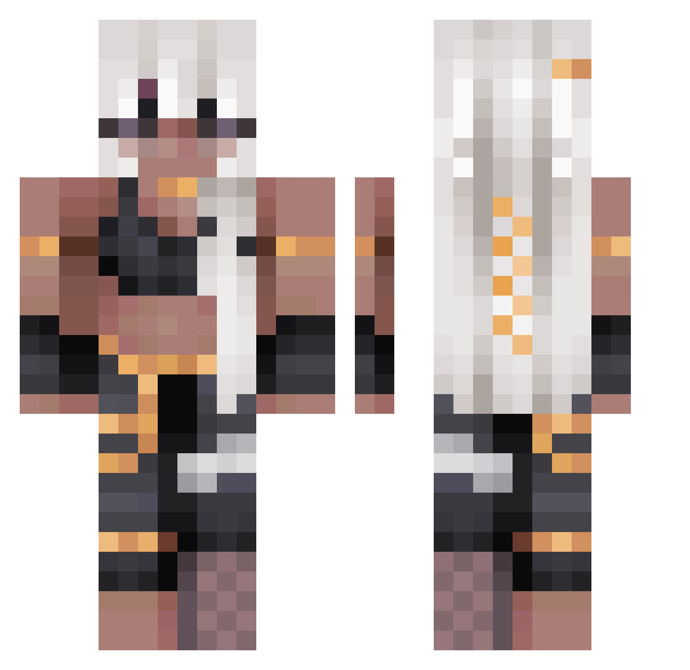 saphir945 Minecraft skin, front and back view
