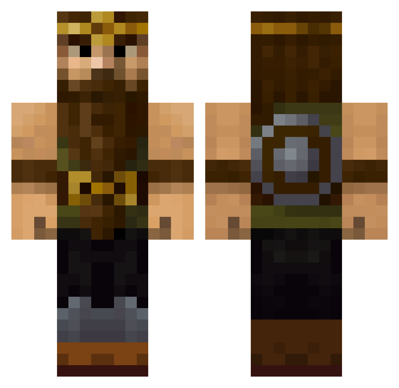 Sykea Minecraft skin, front and back view