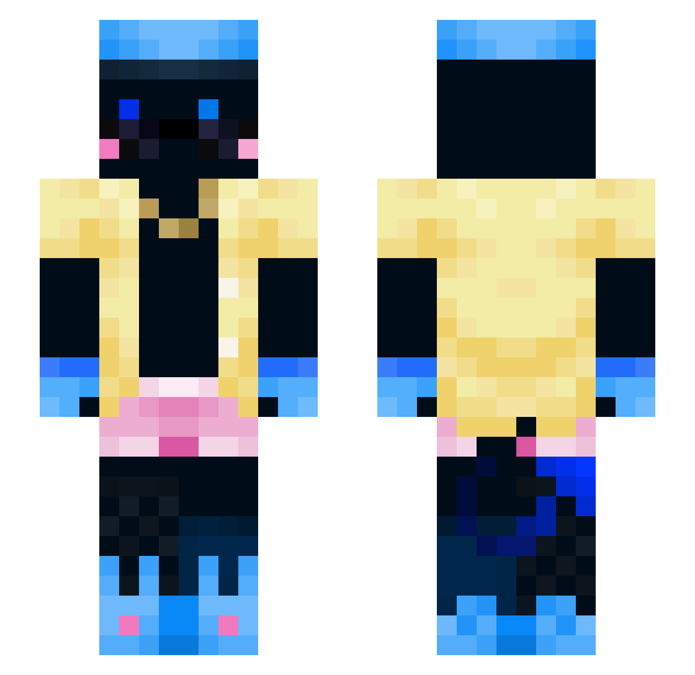 Er4l1s Minecraft skin, front and back view