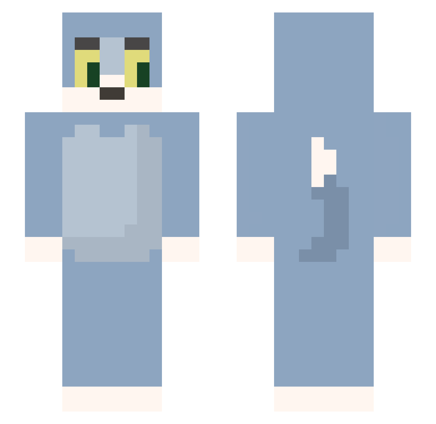 kanye_daddy Minecraft skin, front and back view