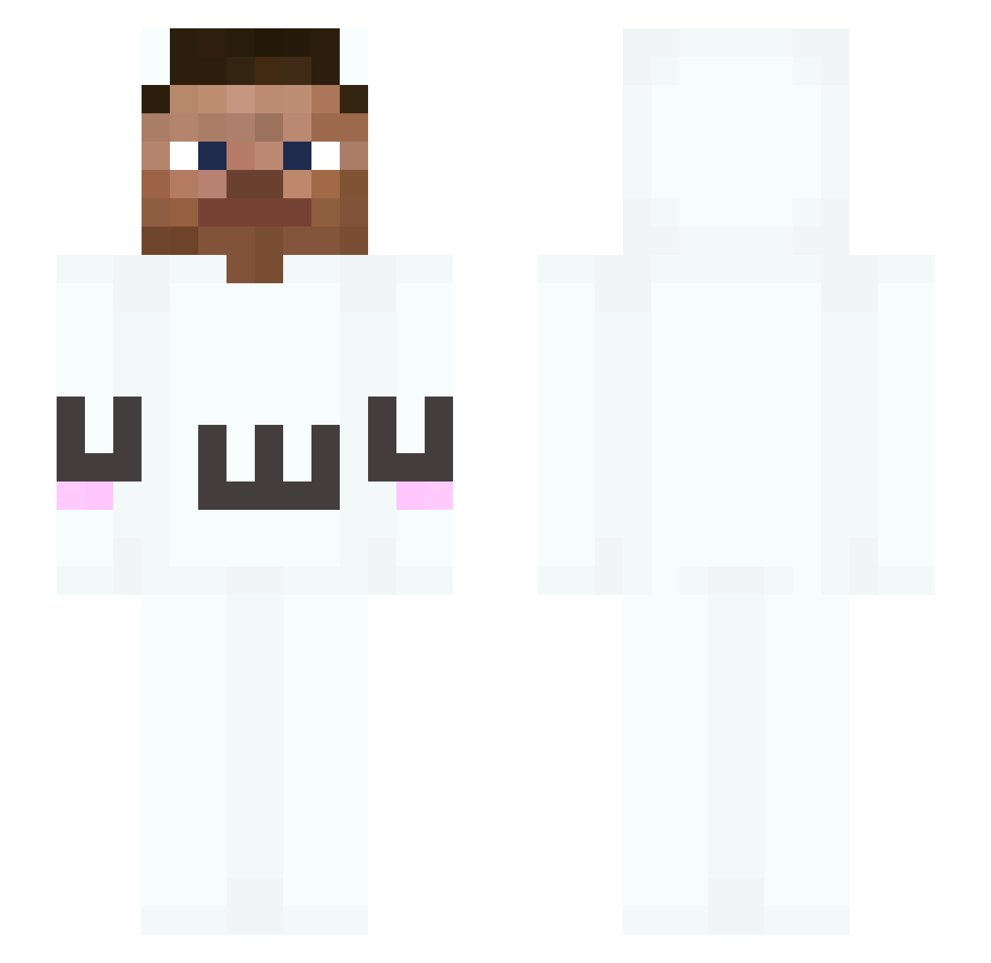 faxWW Minecraft skin, front and back view