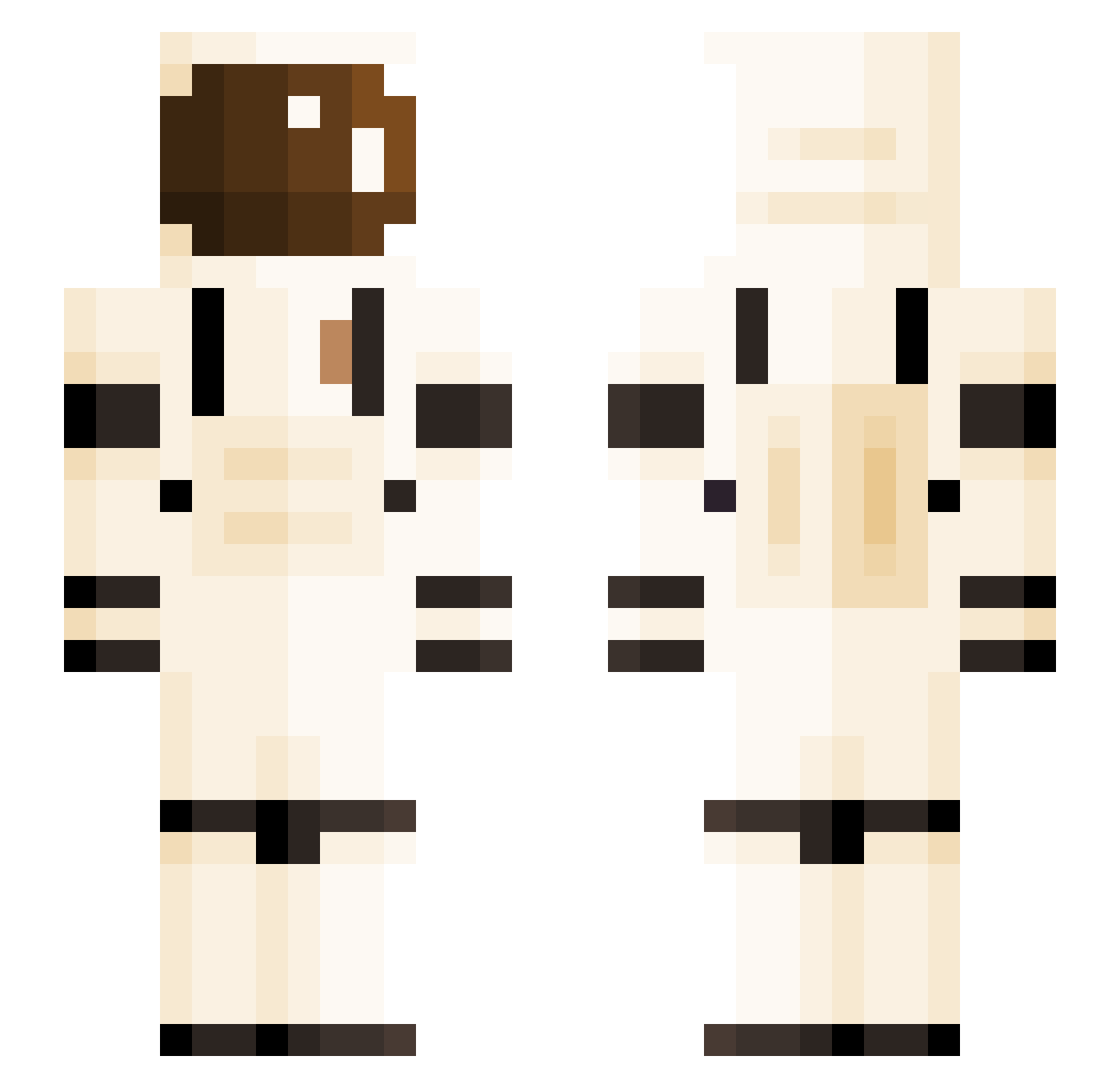 berrrny Minecraft skin, front and back view