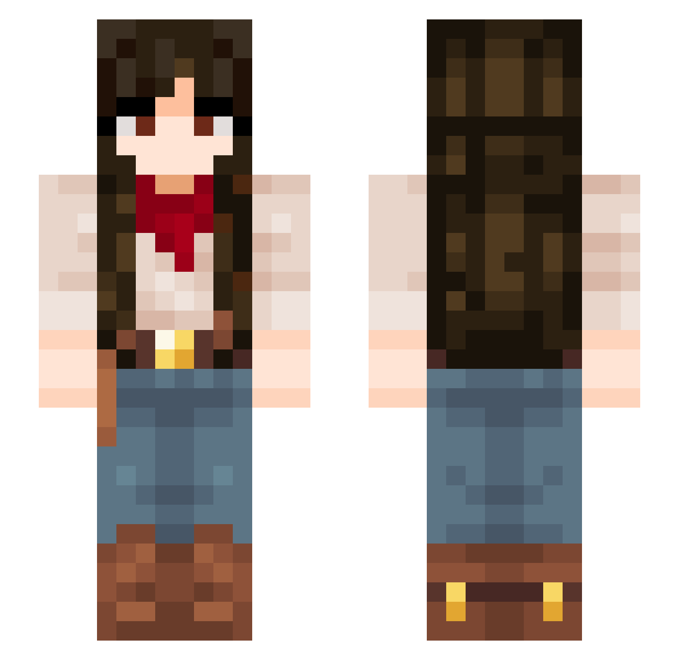 MackOlO45 Minecraft skin, front and back view