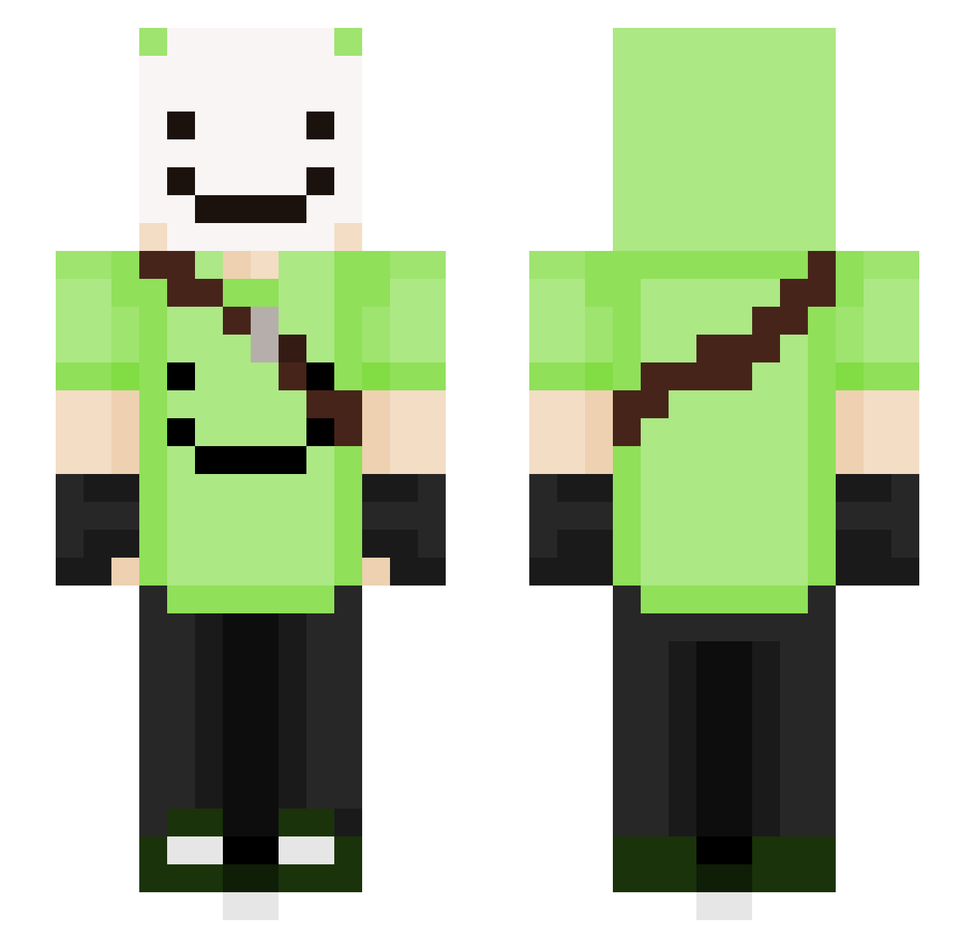 starbix1 Minecraft skin, front and back view
