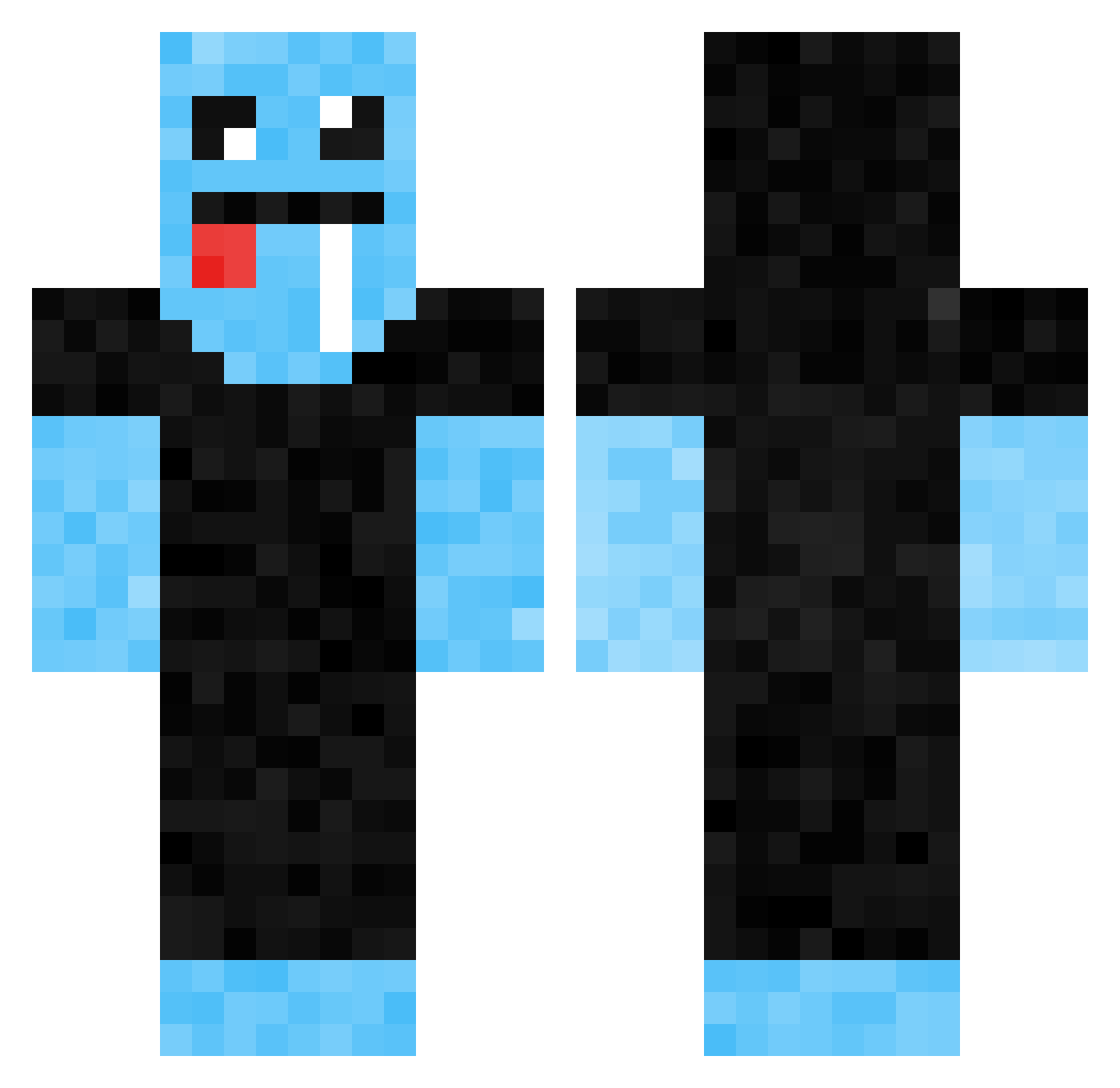 toodlesn Minecraft skin, front and back view