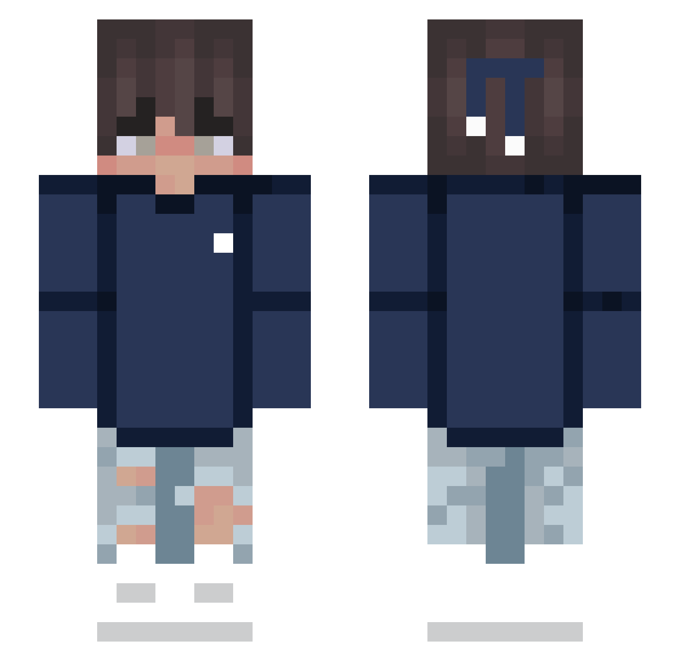 taylortbhh Minecraft skin, front and back view