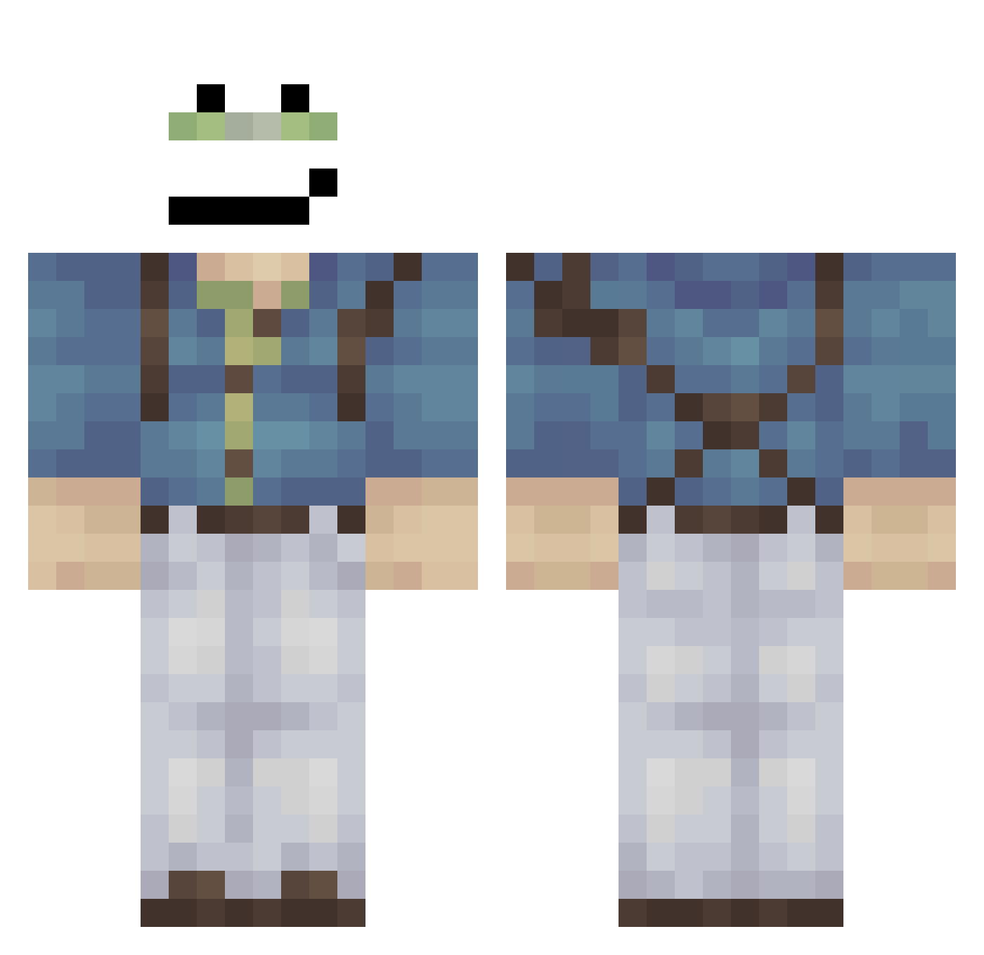 Gumb__ Minecraft skin, front and back view