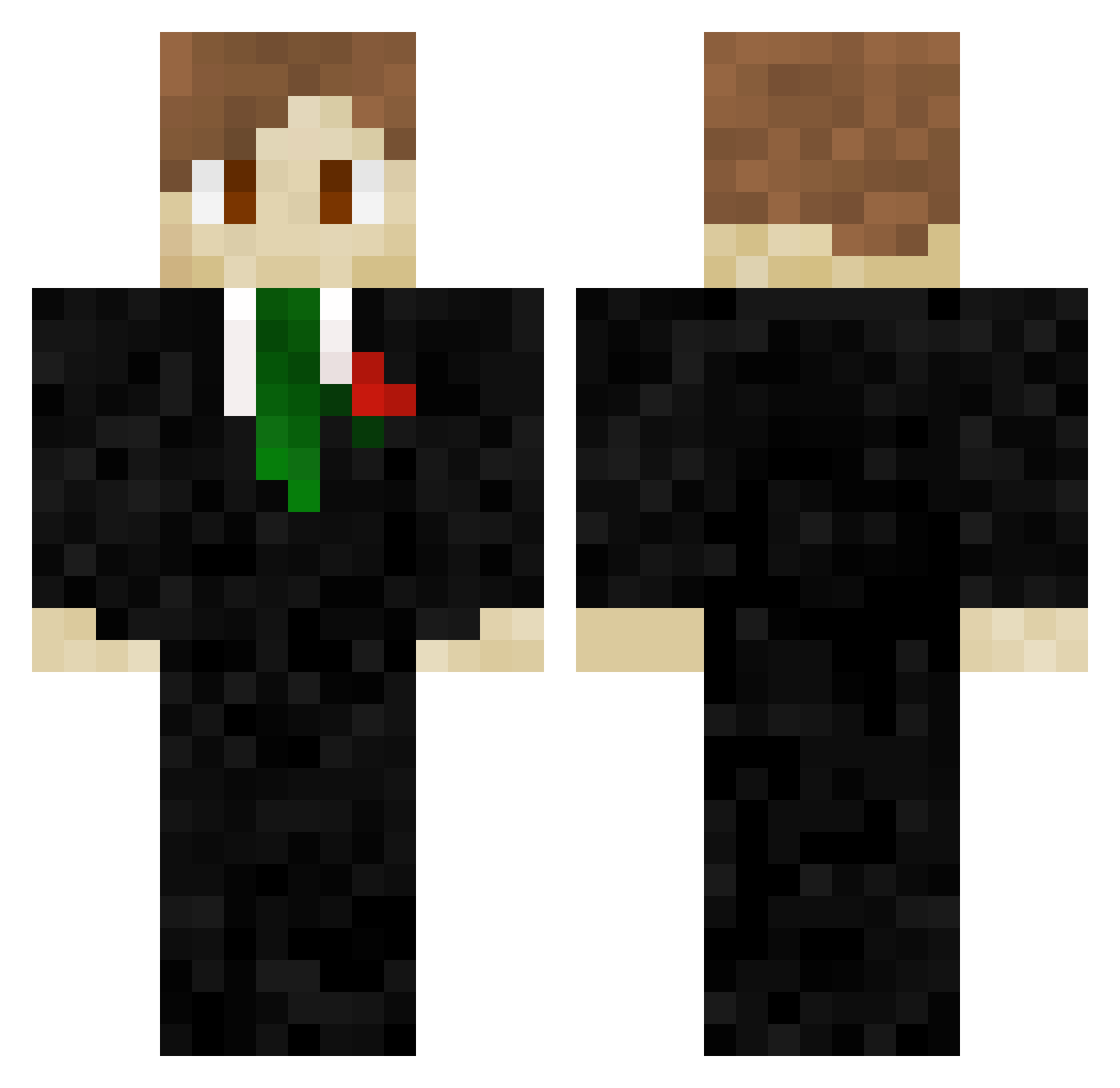 GeluksGHG Minecraft skin, front and back view