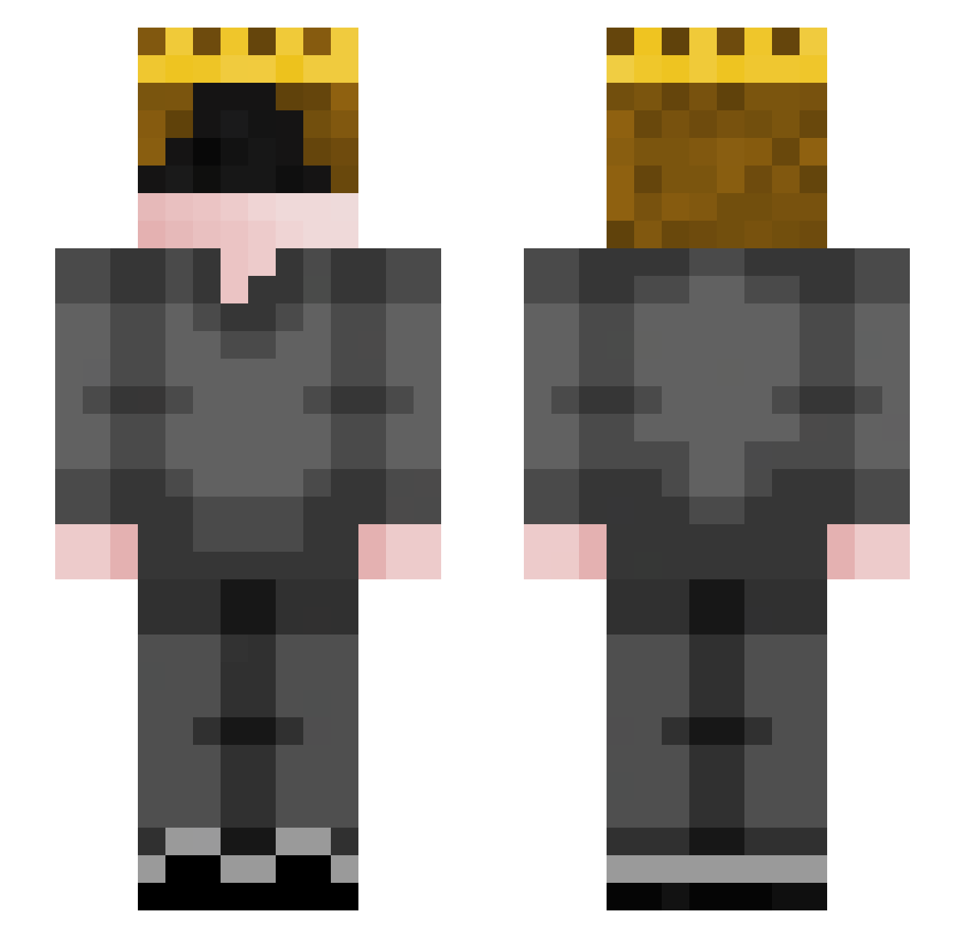 Nag1YT Minecraft skin, front and back view