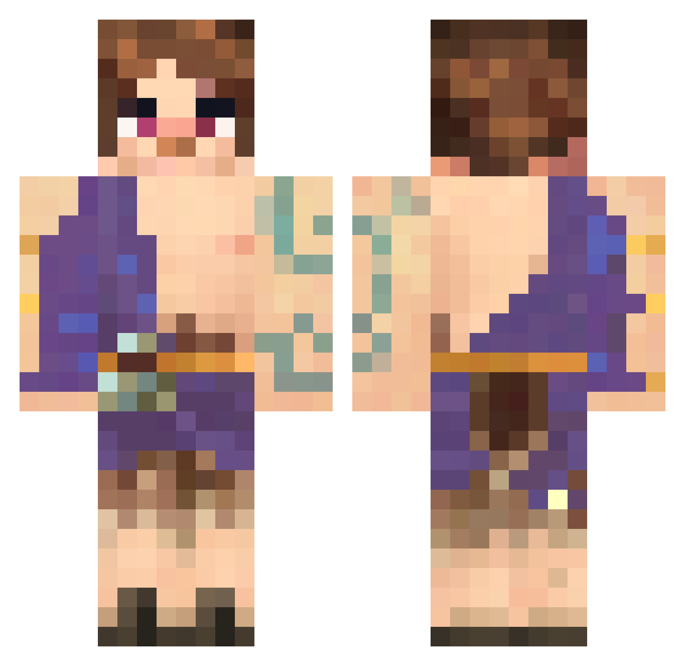 Icedunkerbrades Minecraft skin, front and back view