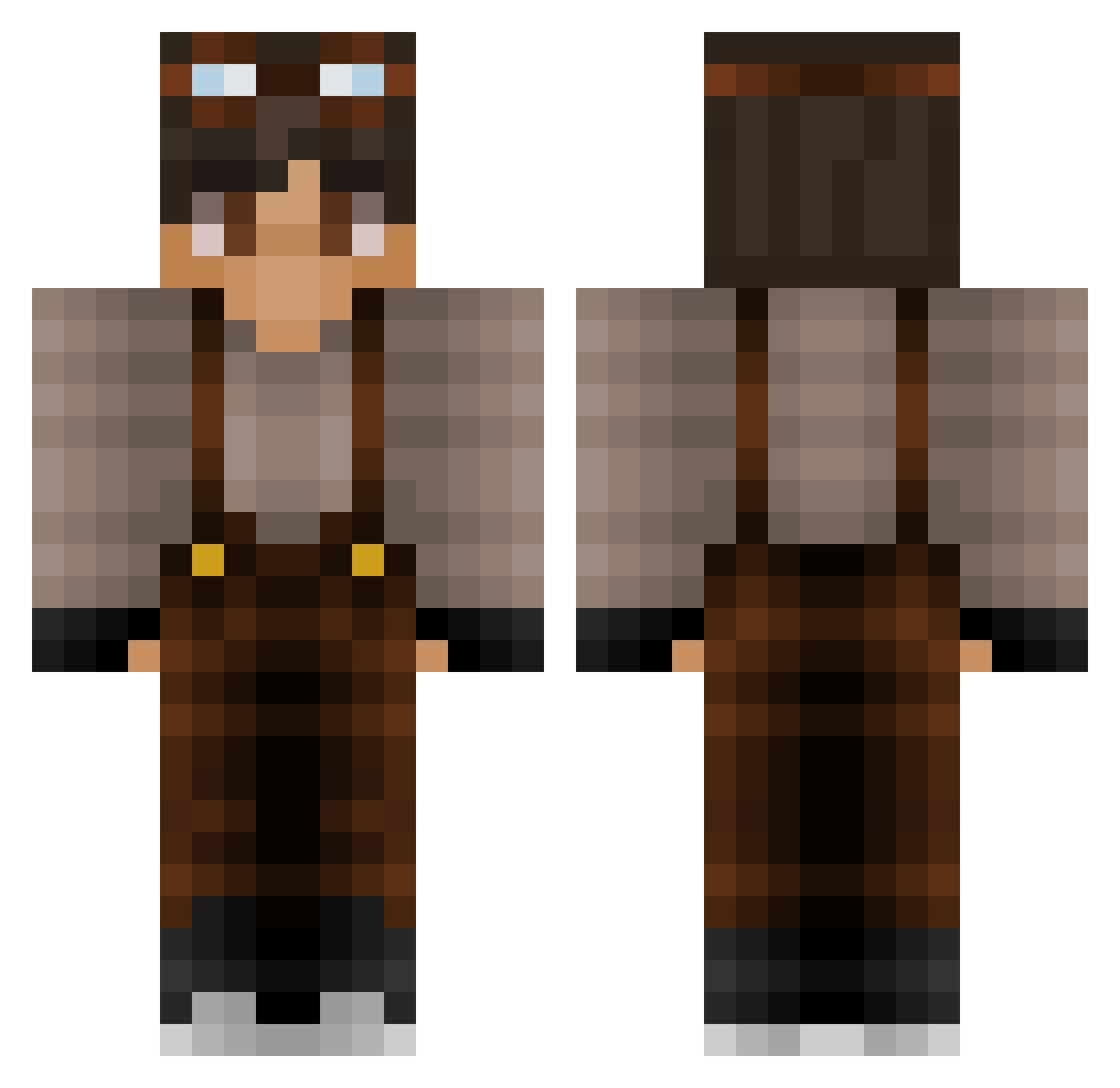 Spark17 Minecraft skin, front and back view