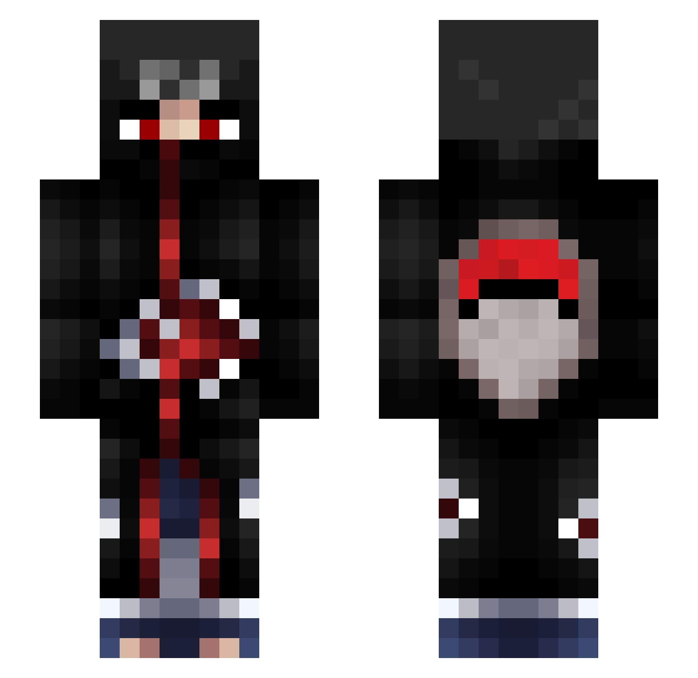 bimo17 Minecraft skin, front and back view