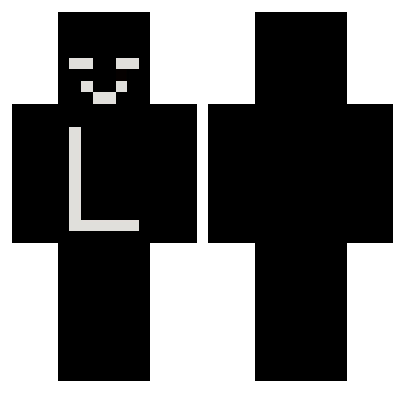 Kurzee Minecraft skin, front and back view