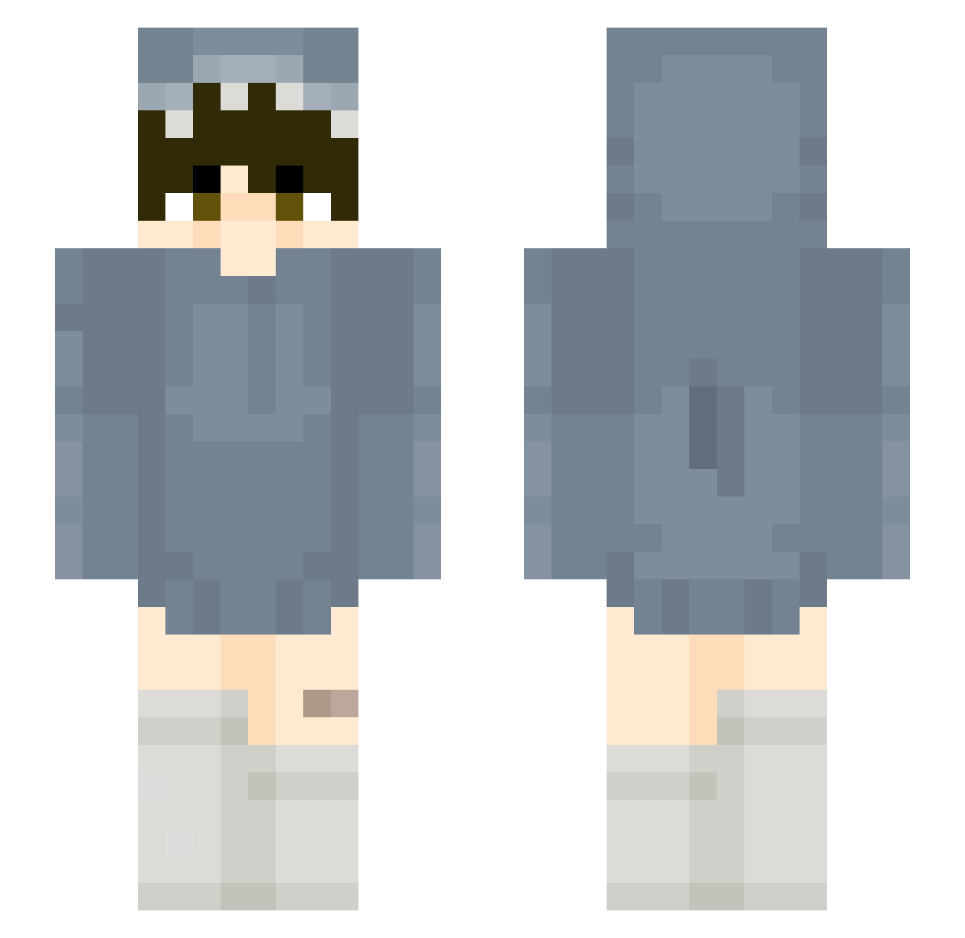 Sharky_Femboy Minecraft skin, front and back view
