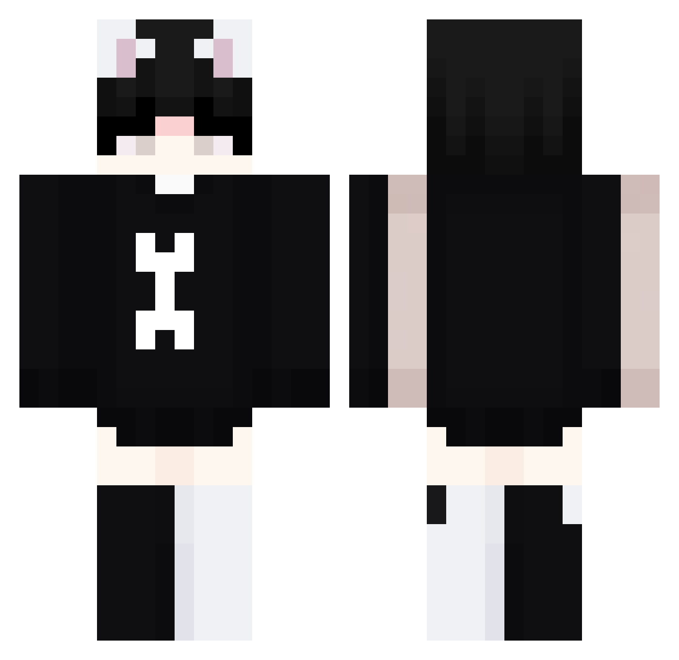 Tsdm16 Minecraft skin, front and back view