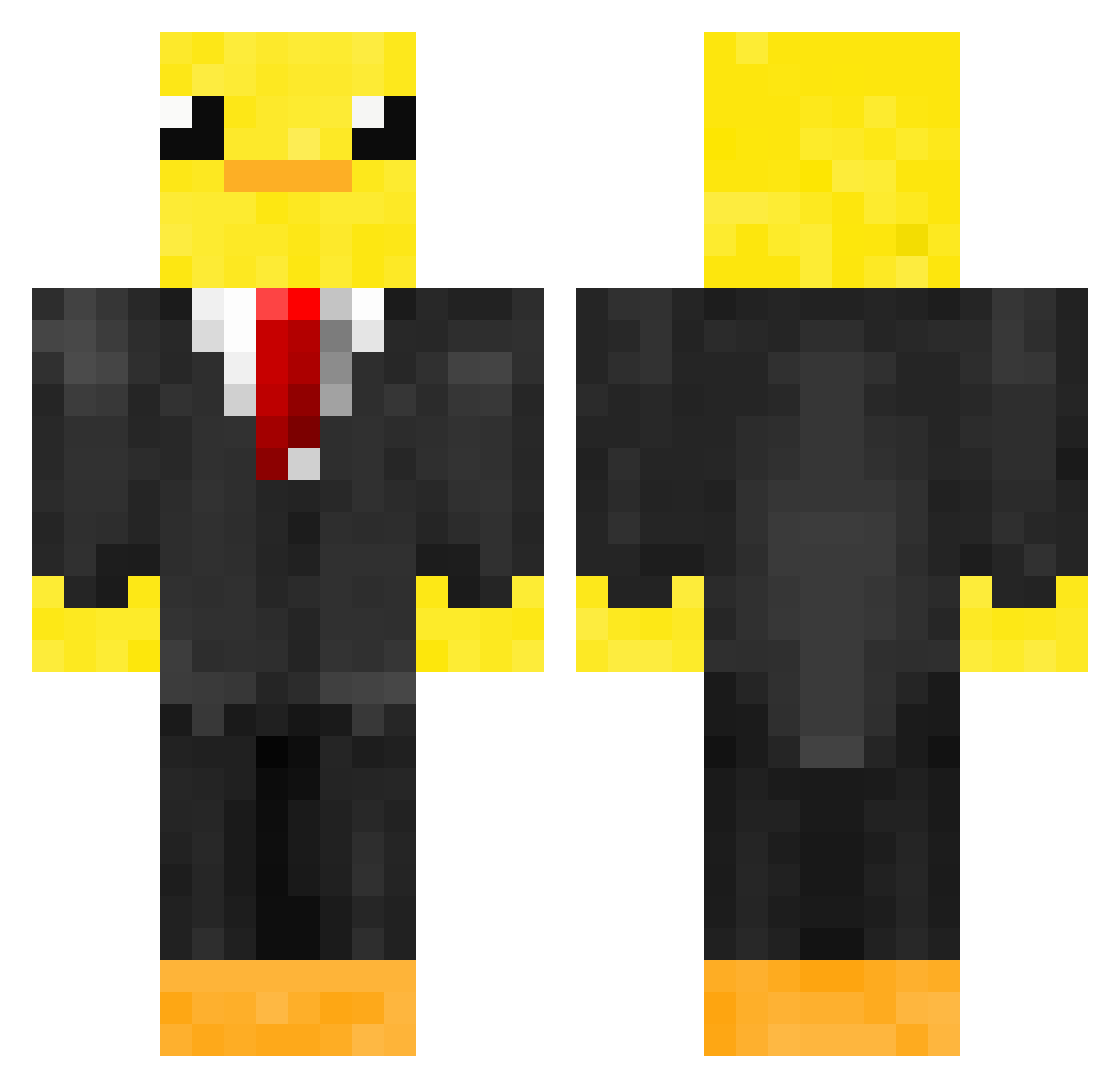 r0nrulez Minecraft skin, front and back view