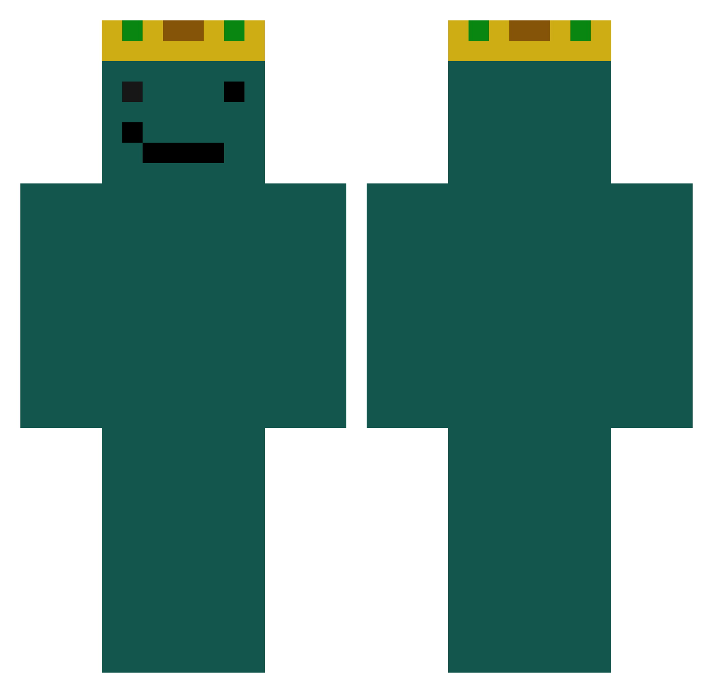 FledAuthor Minecraft skin, front and back view