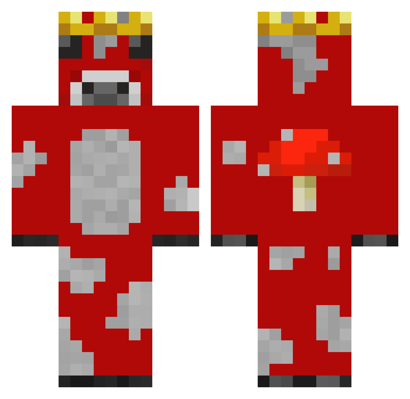 voolwool Minecraft skin, front and back view