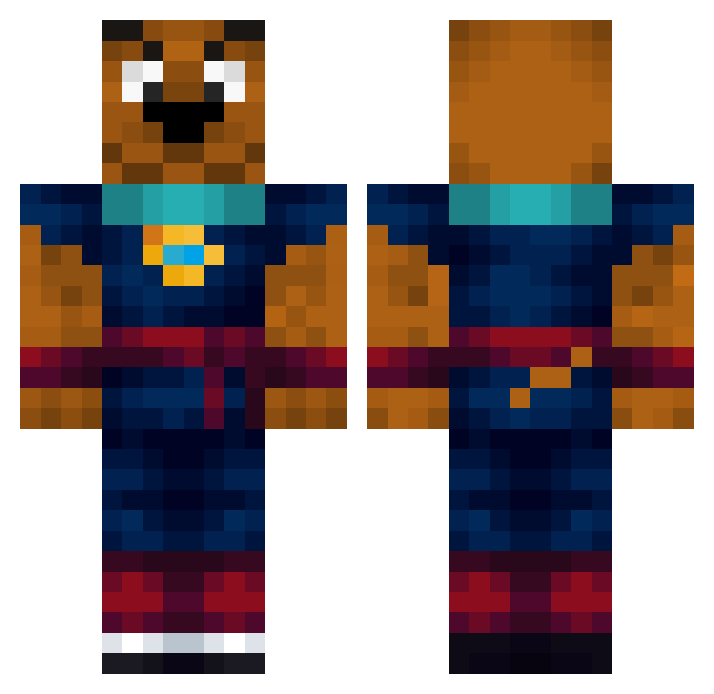 sumerds123 Minecraft skin, front and back view