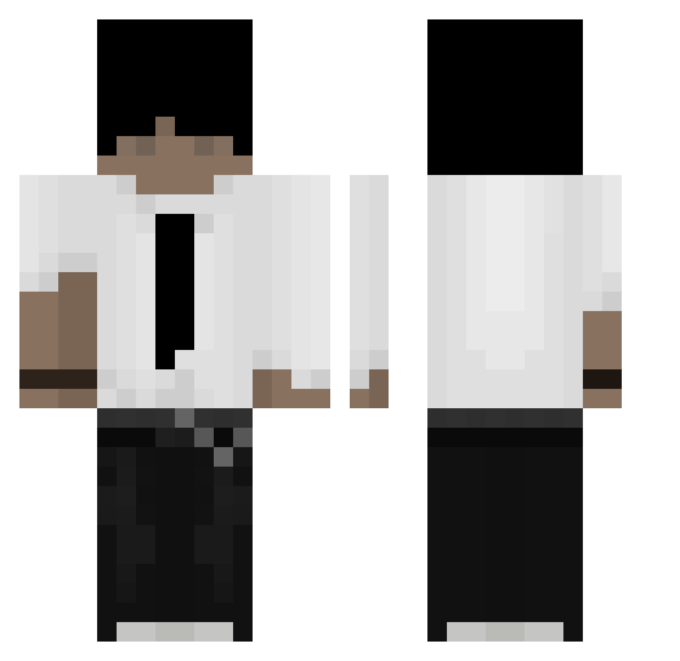 docter80 Minecraft skin, front and back view