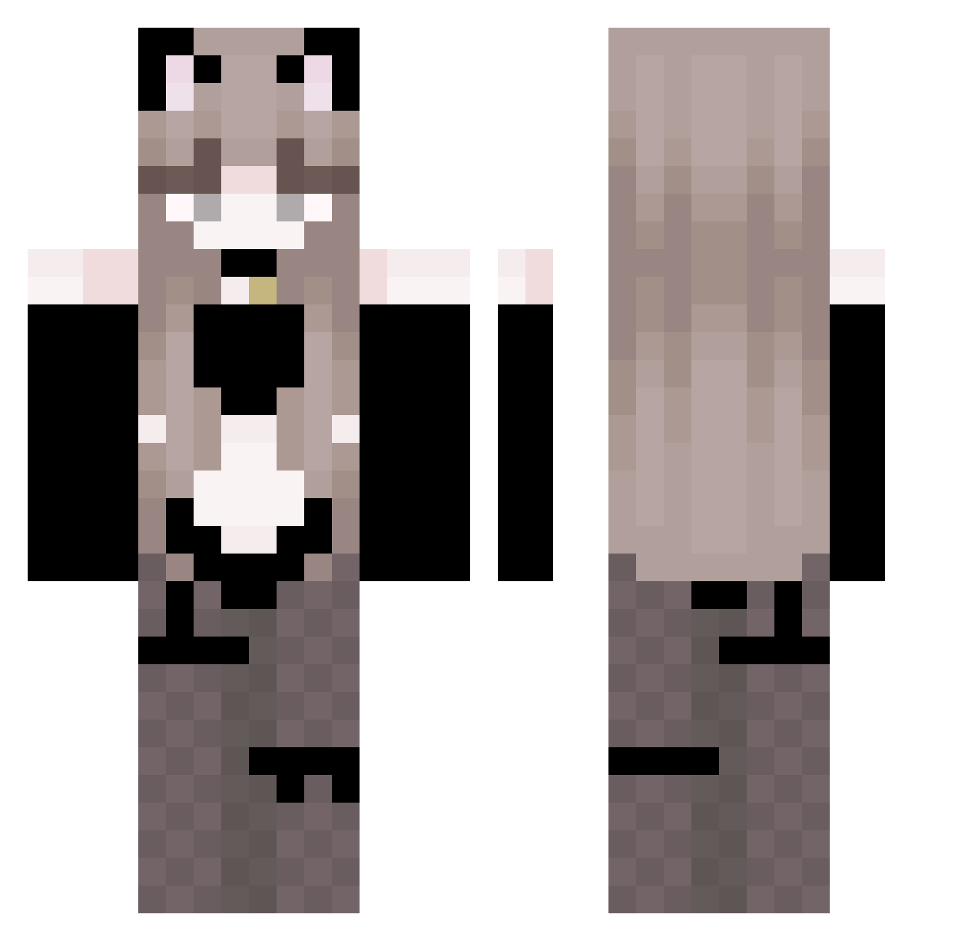 MissAkito20 Minecraft skin, front and back view