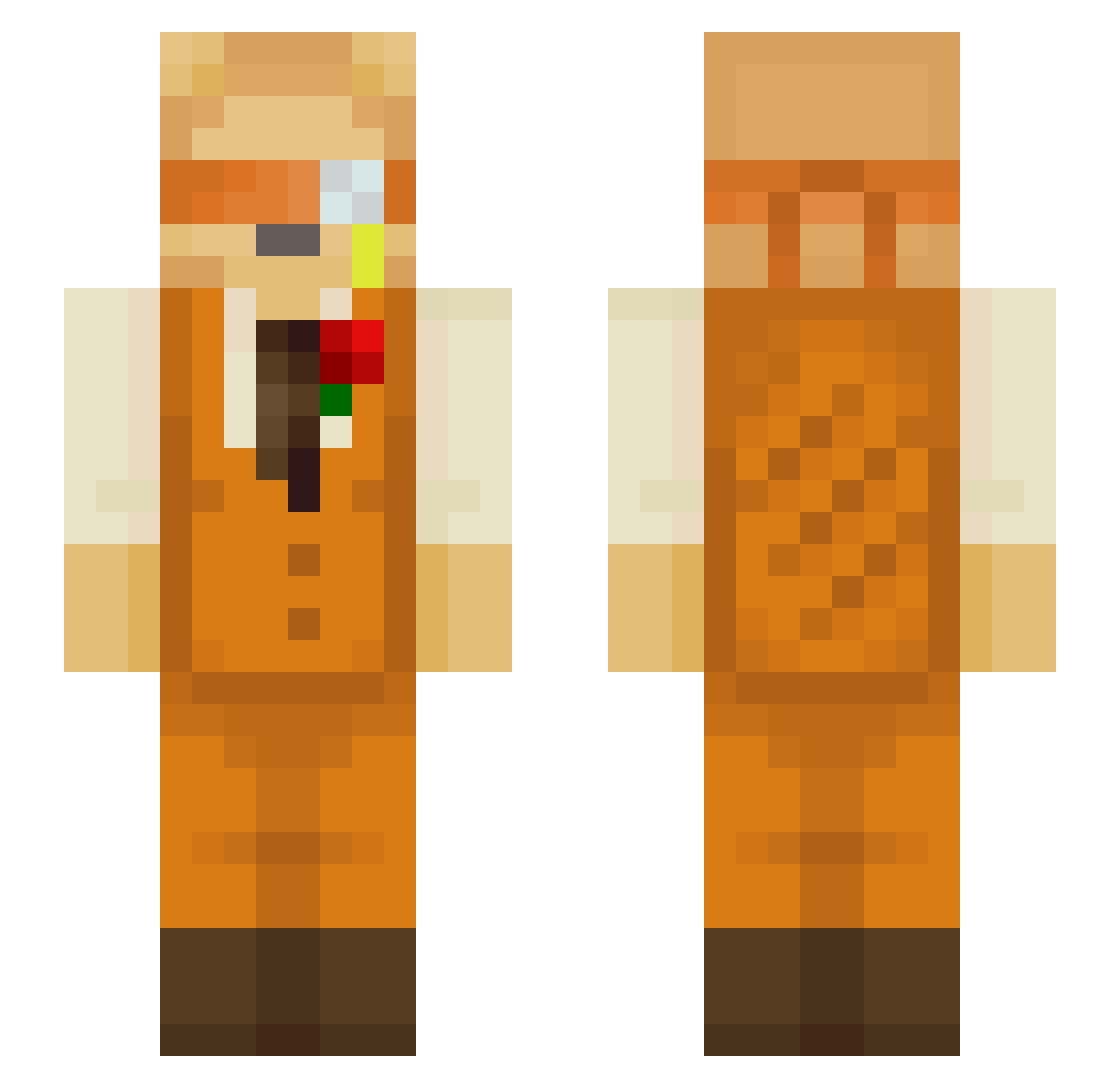 EnderCreeper_07 Minecraft skin, front and back view