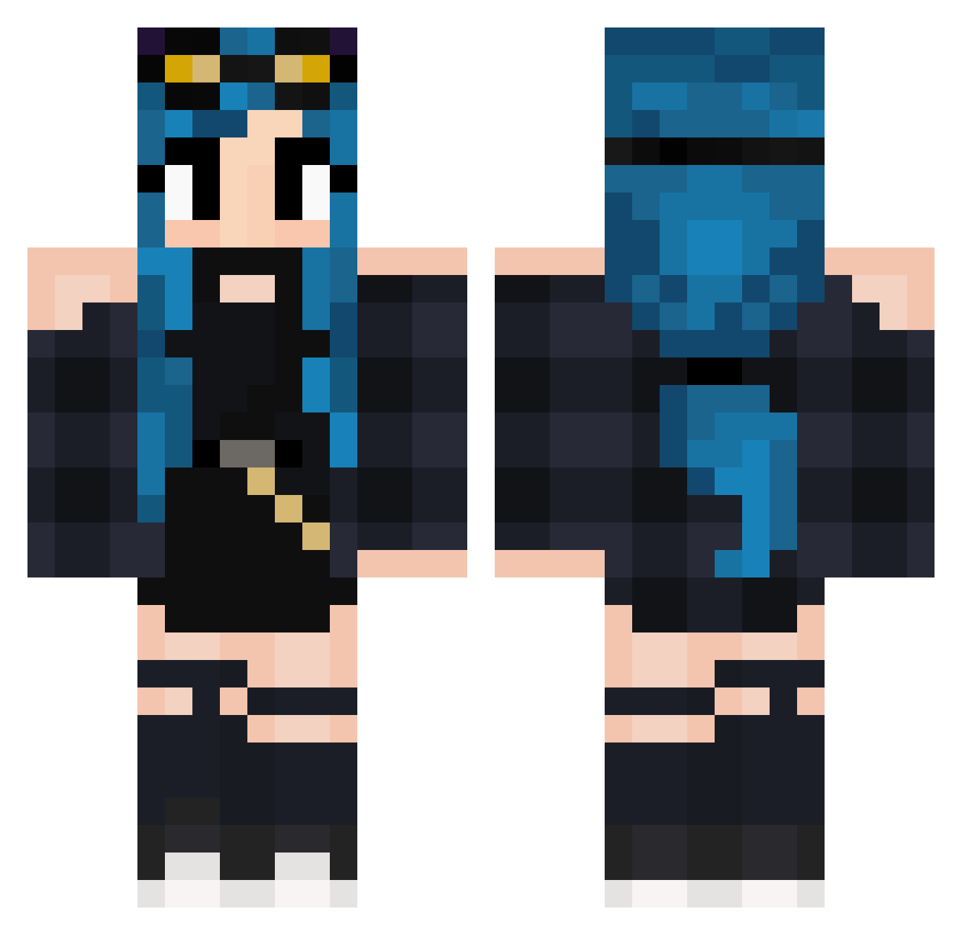 sydneybean_ Minecraft skin, front and back view