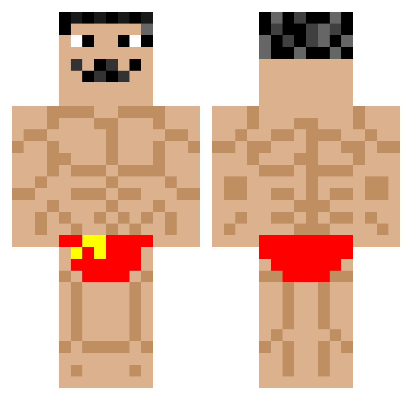 Lindo18 Minecraft skin, front and back view