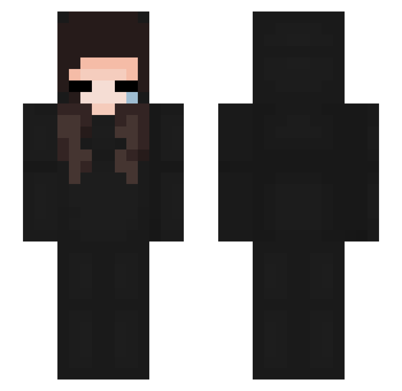 Rebop Minecraft skin, front and back view