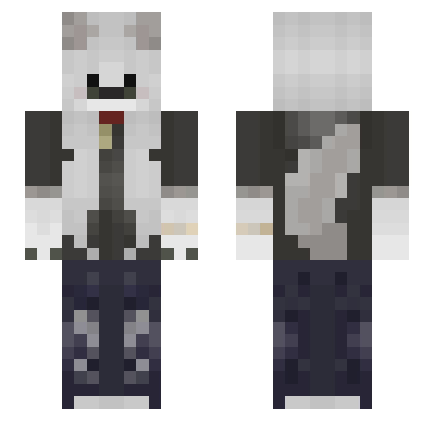 Kyandisoda Minecraft skin, front and back view