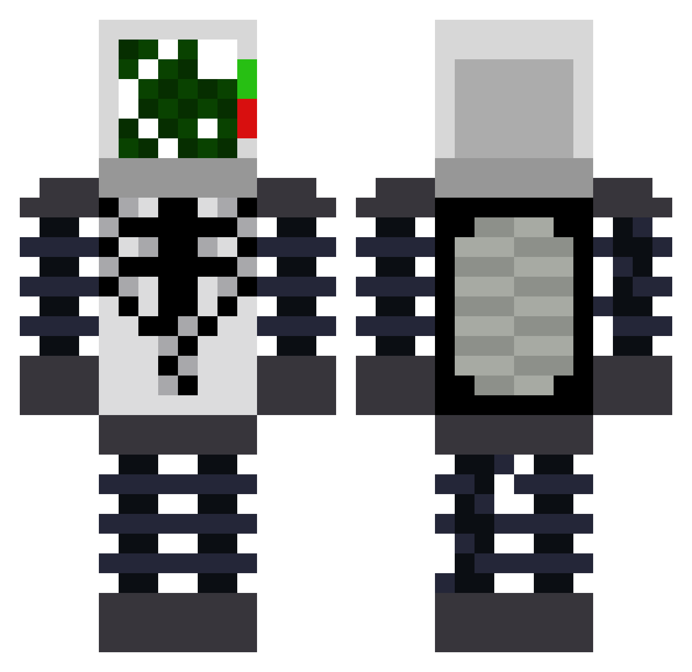 theunlucky11 Minecraft skin, front and back view