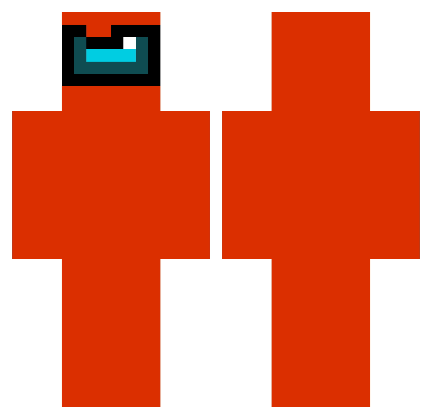 Temeier Minecraft skin, front and back view