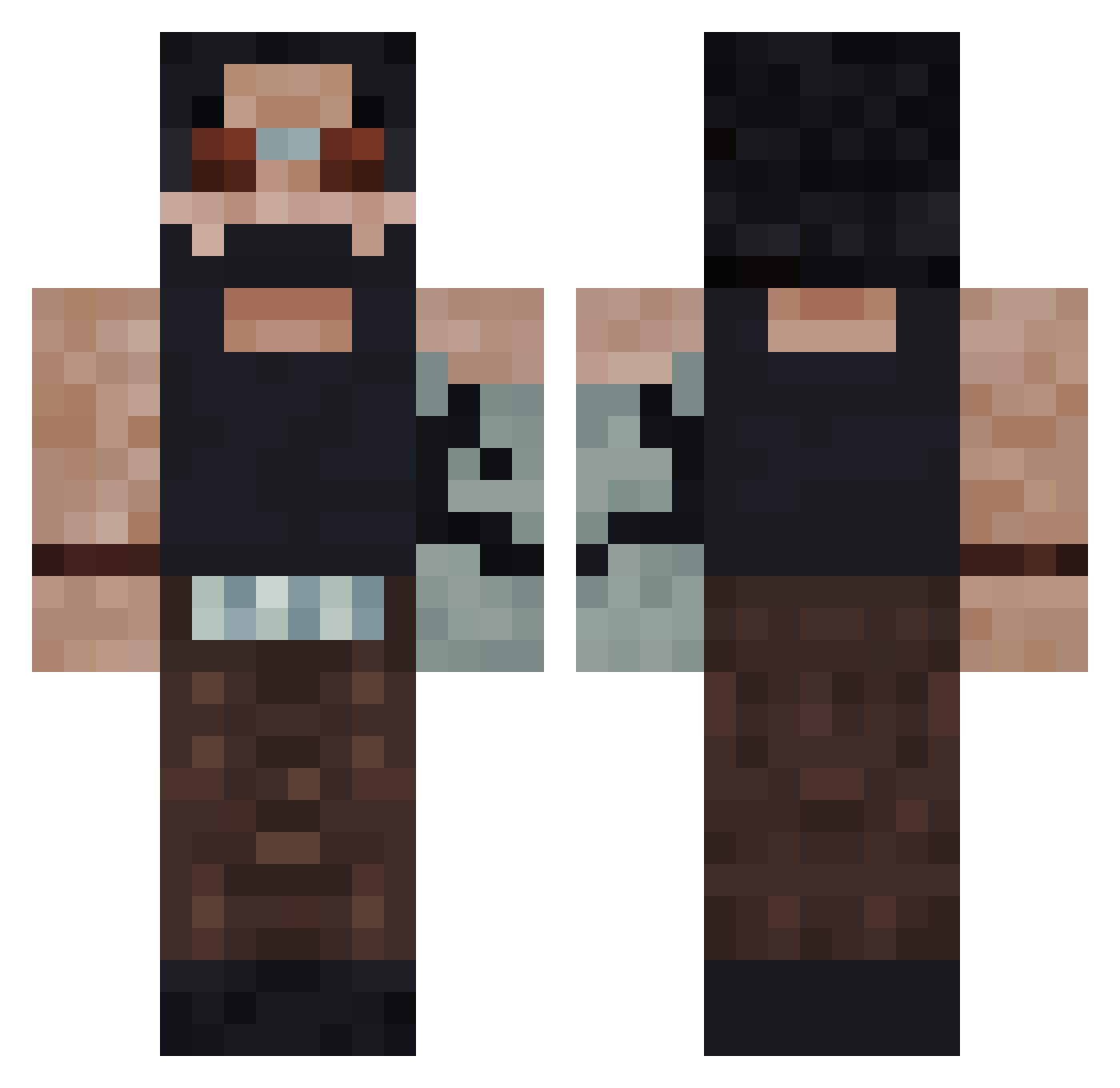 Litho_o Minecraft skin, front and back view
