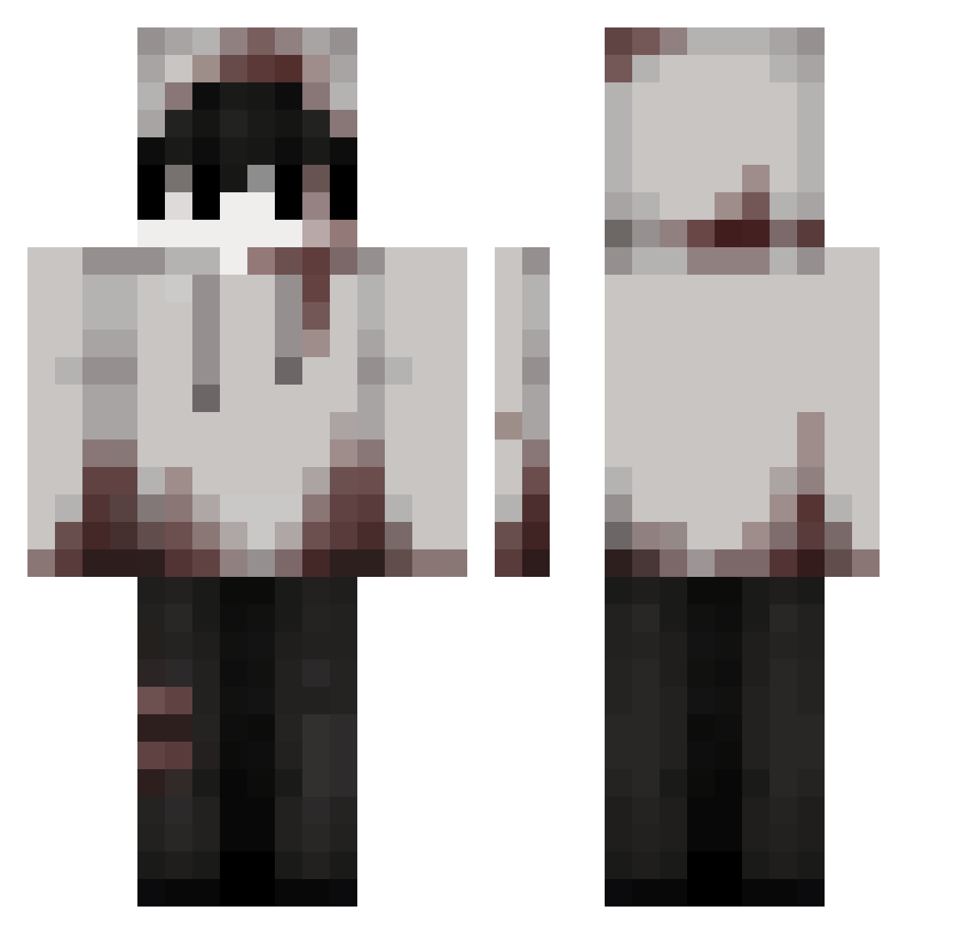 Raijin_66 Minecraft skin, front and back view