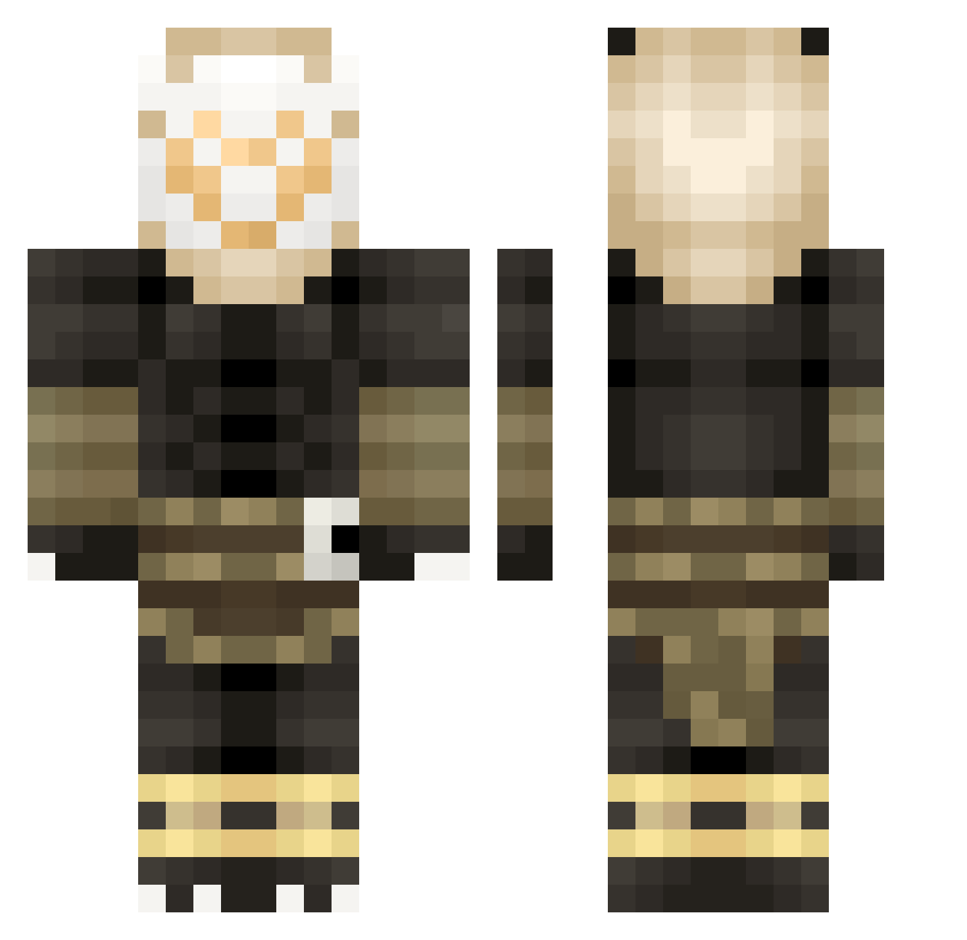 BoloVEVOX Minecraft skin, front and back view