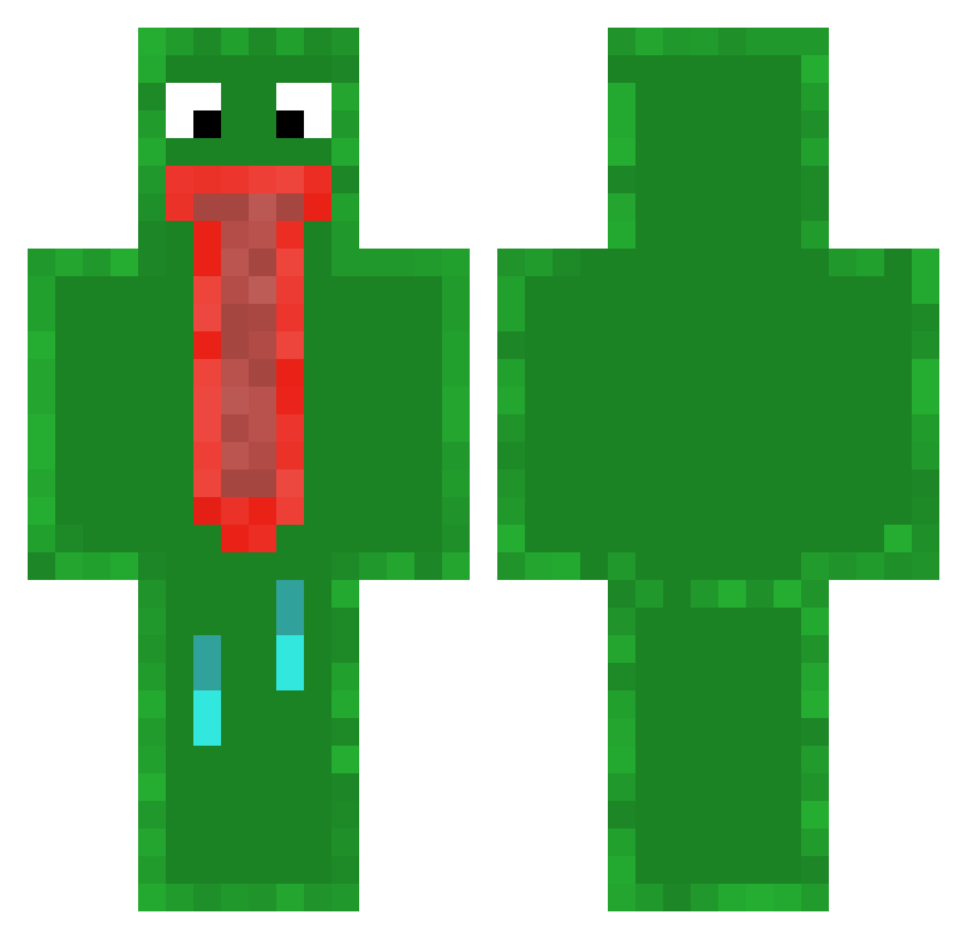 Pryzm__ Minecraft skin, front and back view