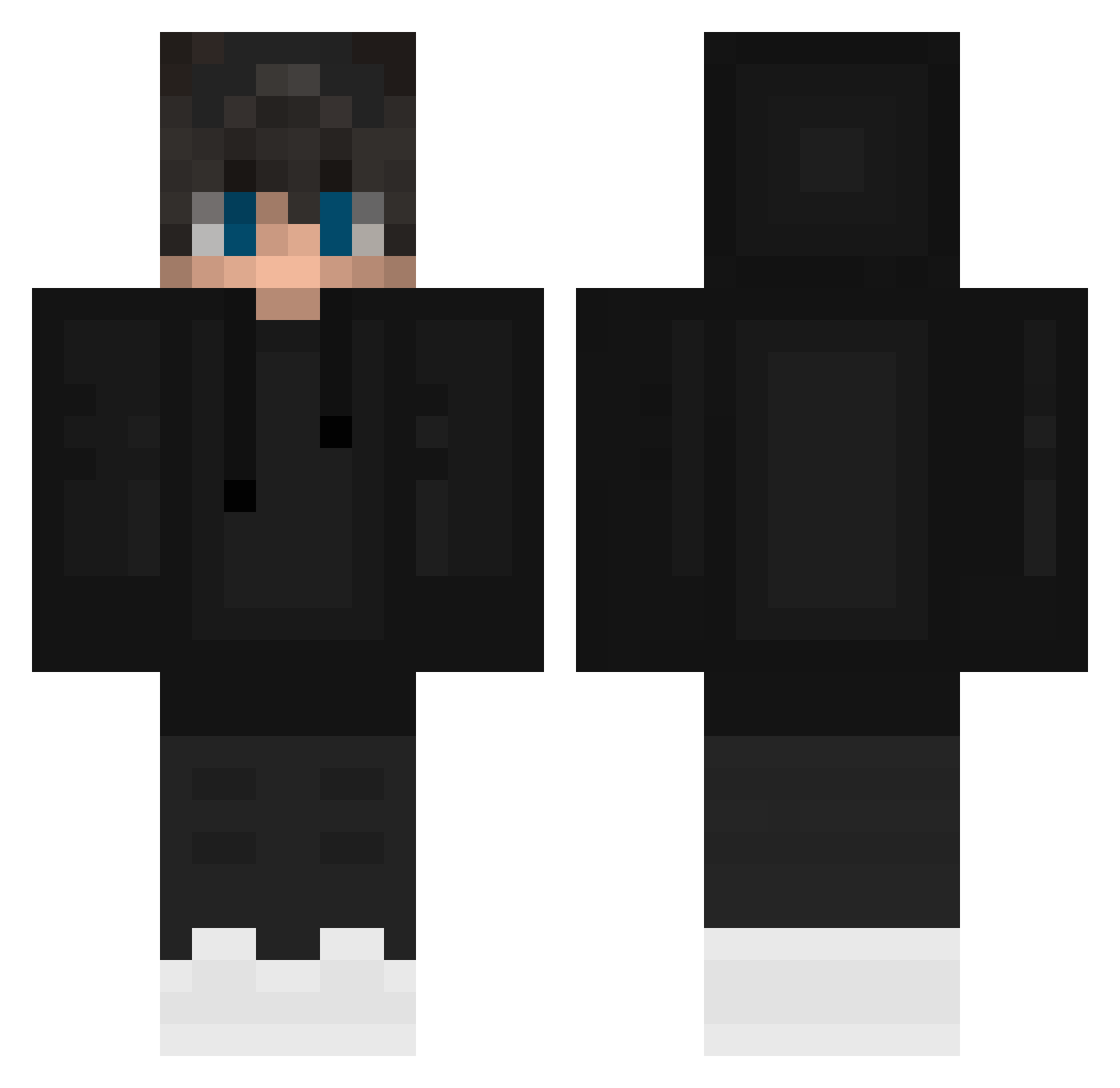 ZyCxry Minecraft skin, front and back view