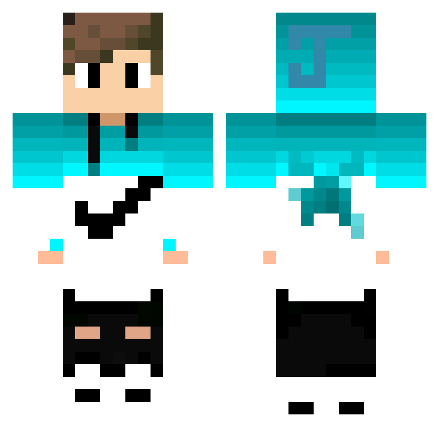poxaguii Minecraft skin, front and back view