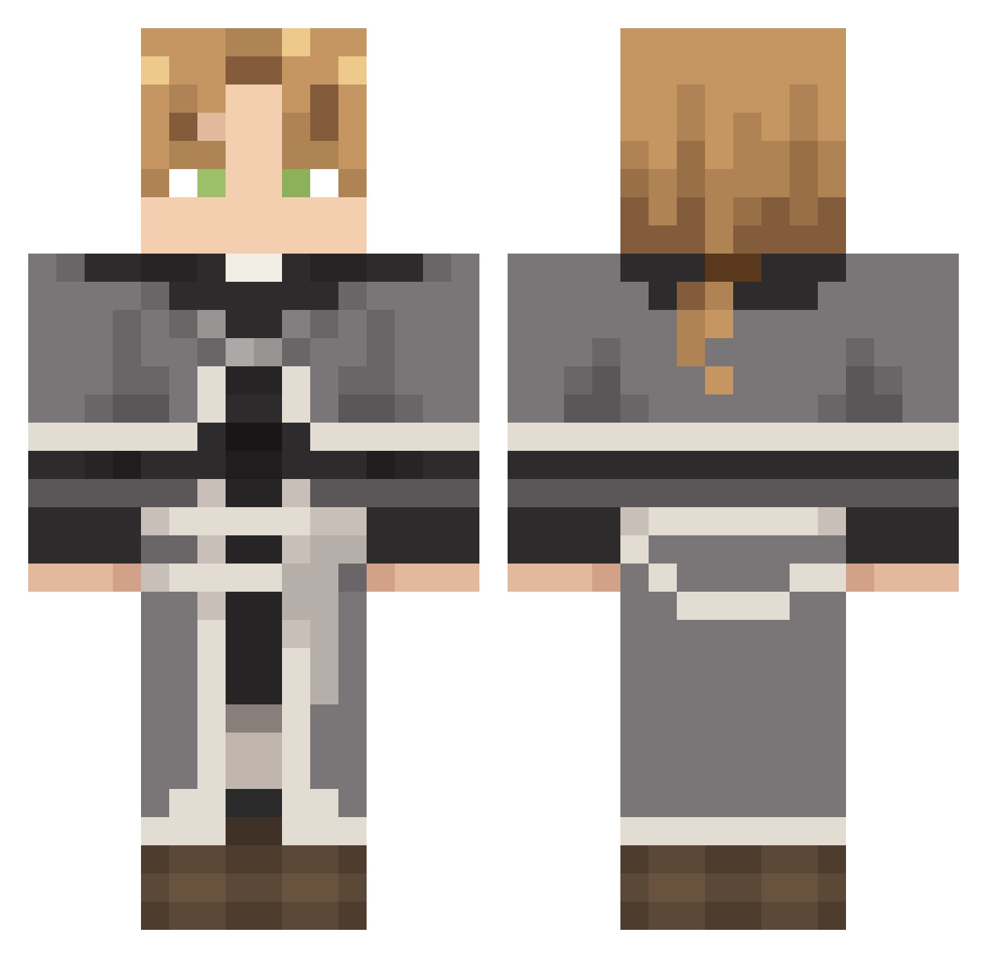 BakoS4n Minecraft skin, front and back view