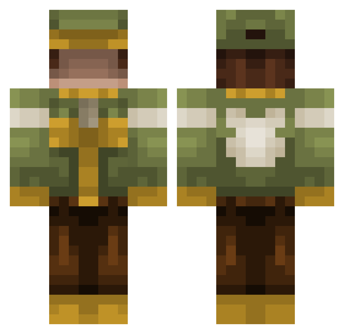 EuclideanDays Minecraft skin, front and back view