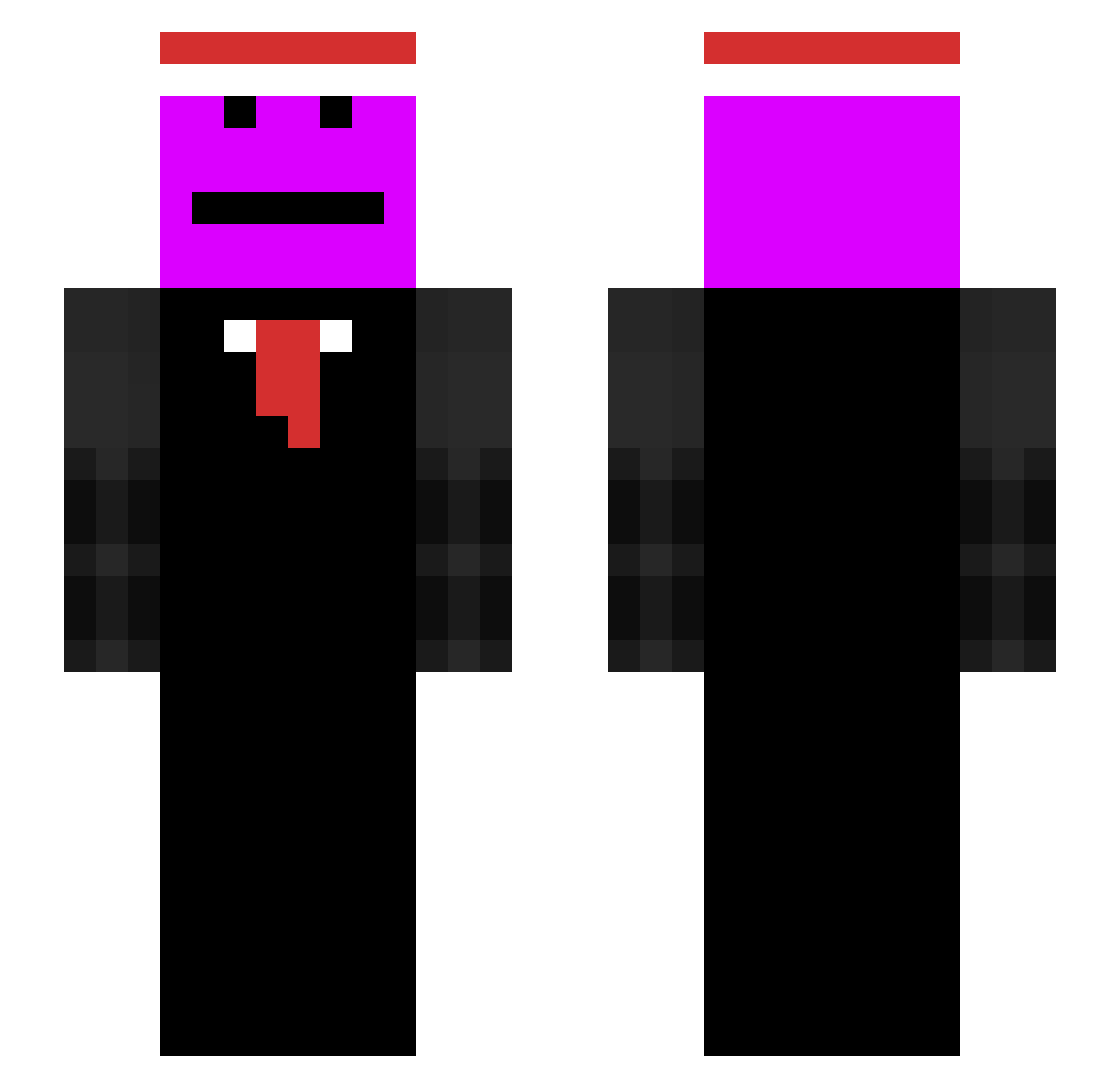 veksa24 Minecraft skin, front and back view