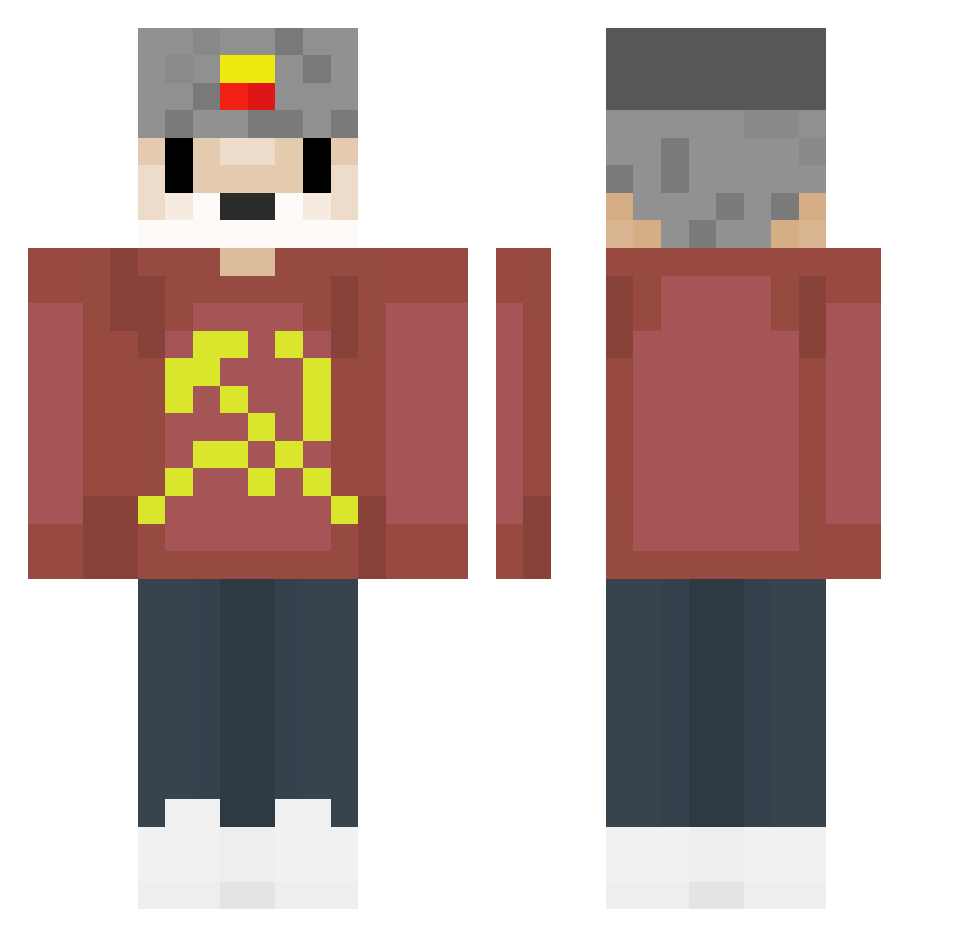 popobleat Minecraft skin, front and back view