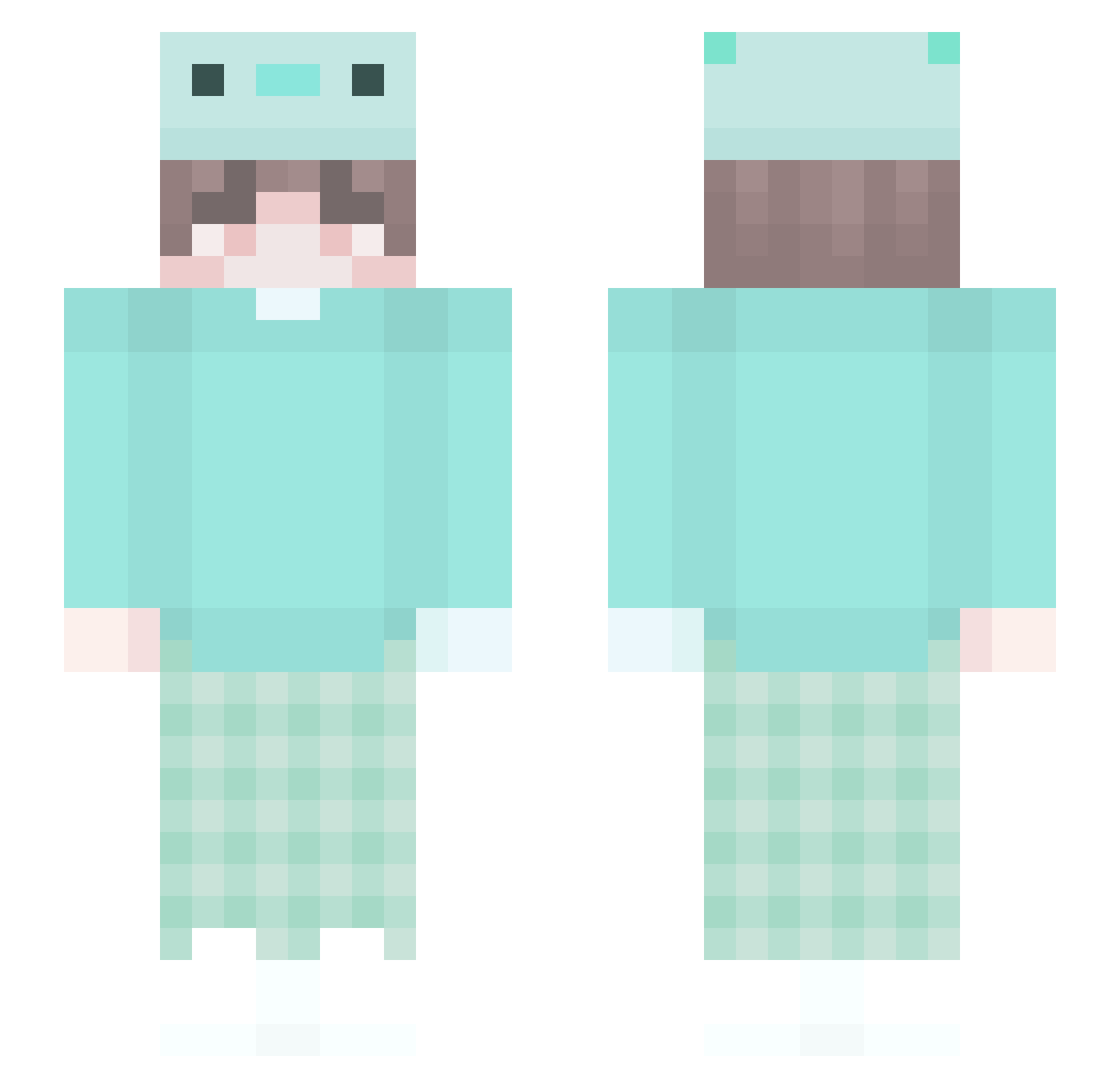 CosmicxRoyal Minecraft skin, front and back view