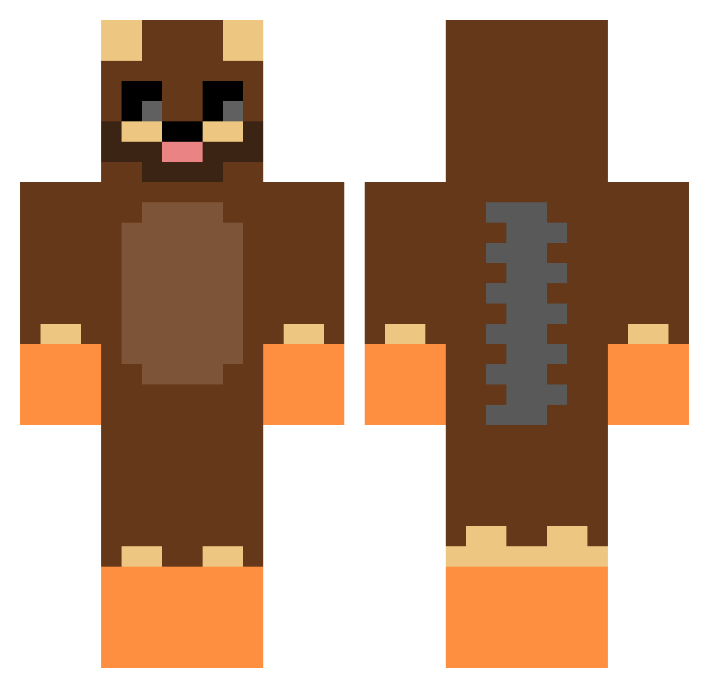 Daneyx Minecraft skin, front and back view