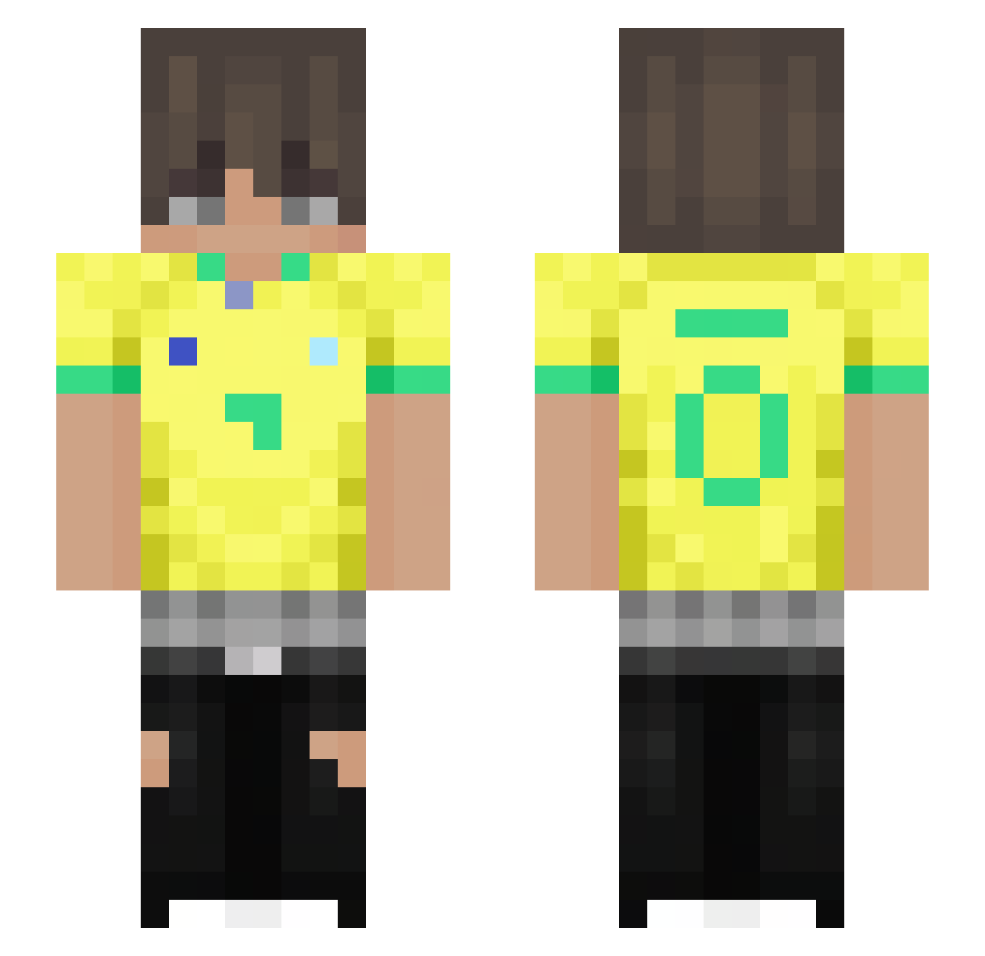 Thur0_0 Minecraft skin, front and back view