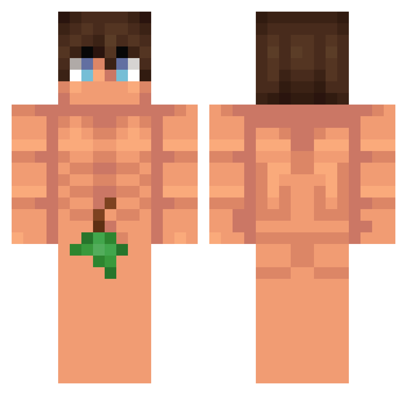 Chulen Minecraft skin, front and back view